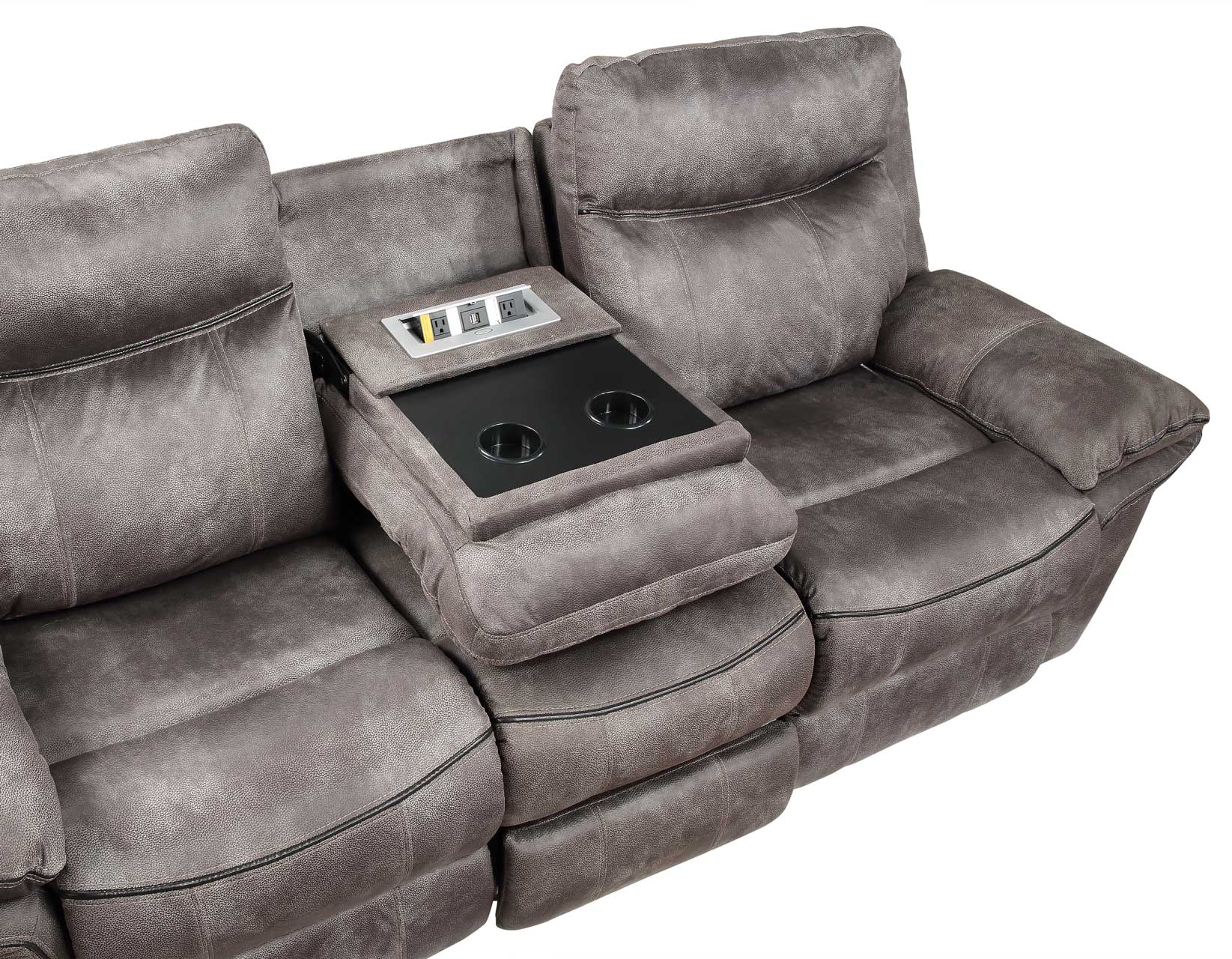 Nashville Gray 3-Piece Manual Reclining Set - Image 9