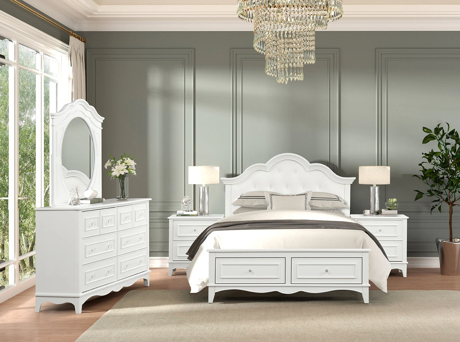 Naucalpan White Queen Bed - Image 5