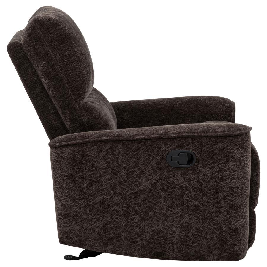 Navarro Chenille Upholstered Glider Recliner - Image 5