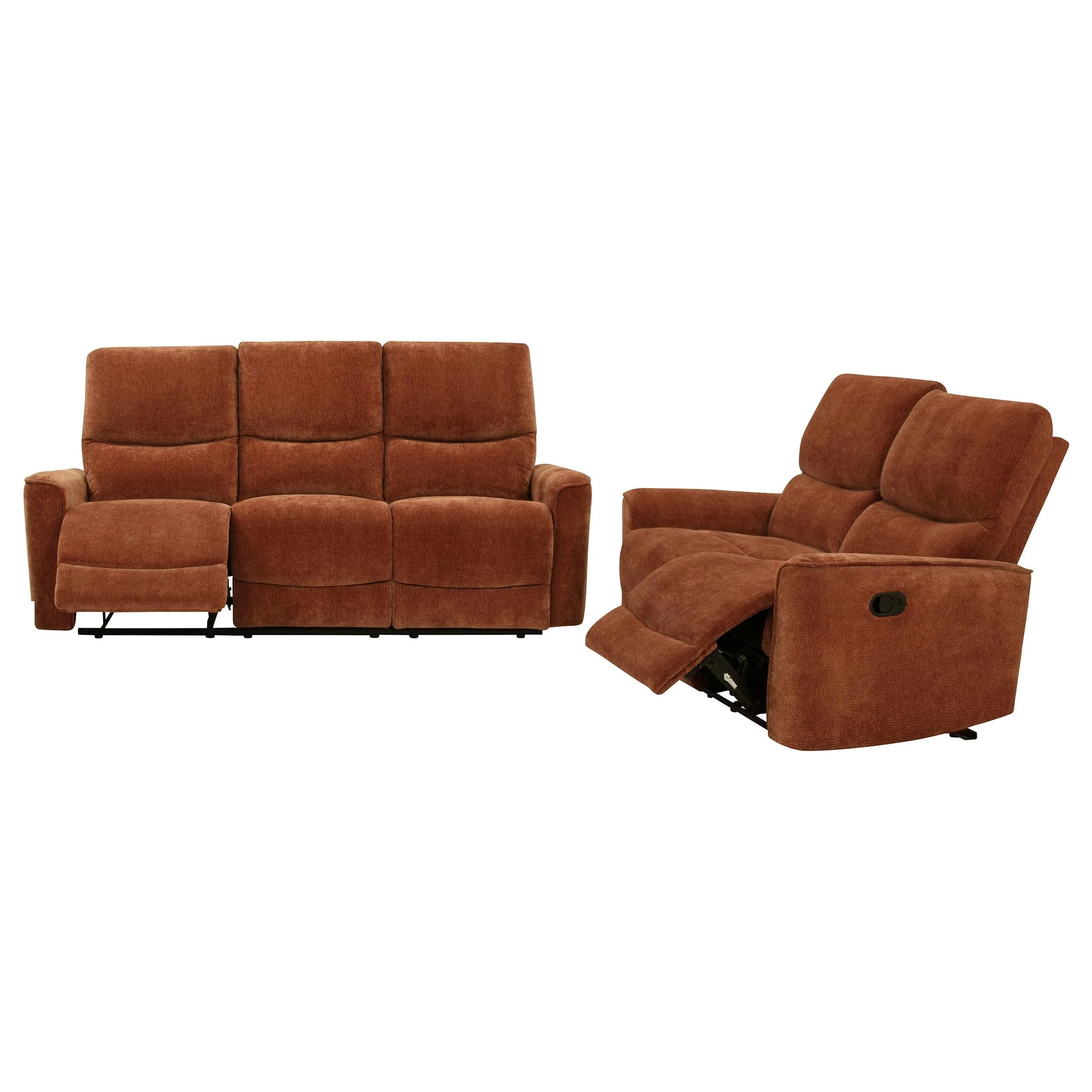 Navarro Orange 2-Piece Upholstered Reclining Living Room Set