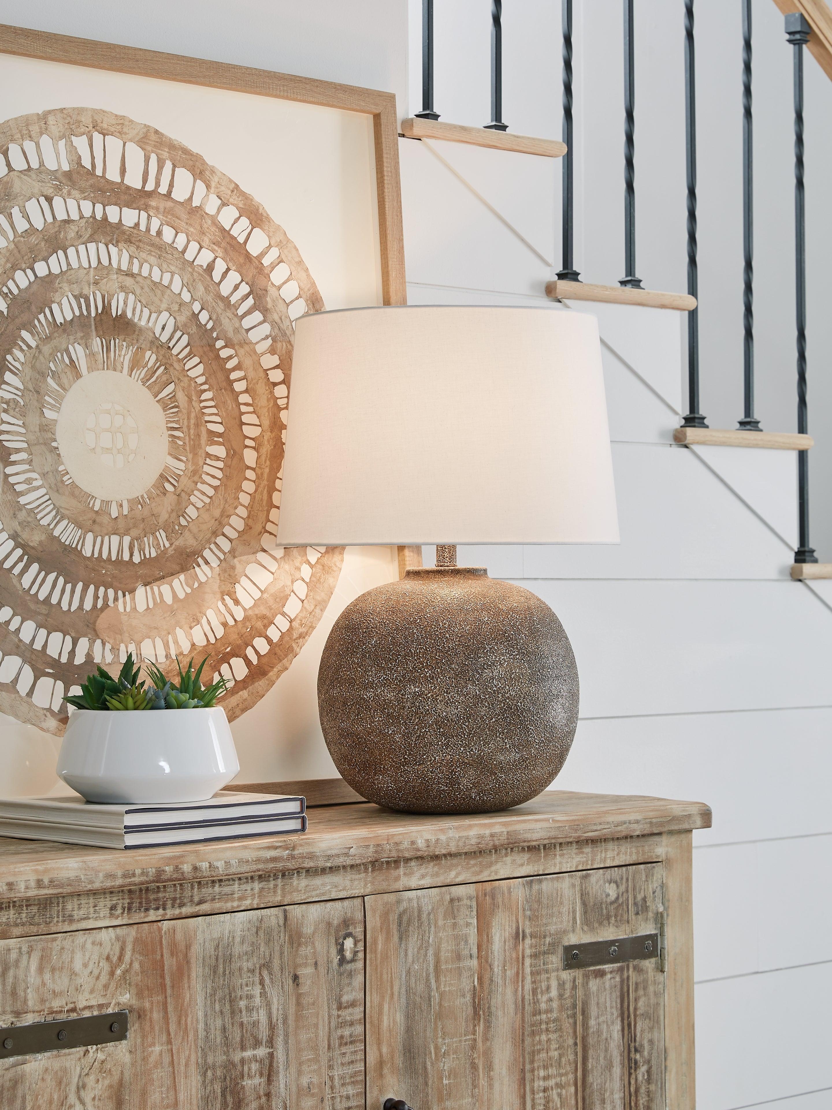 Neavesboro Antique Brown/White Table Lamp - Image 5