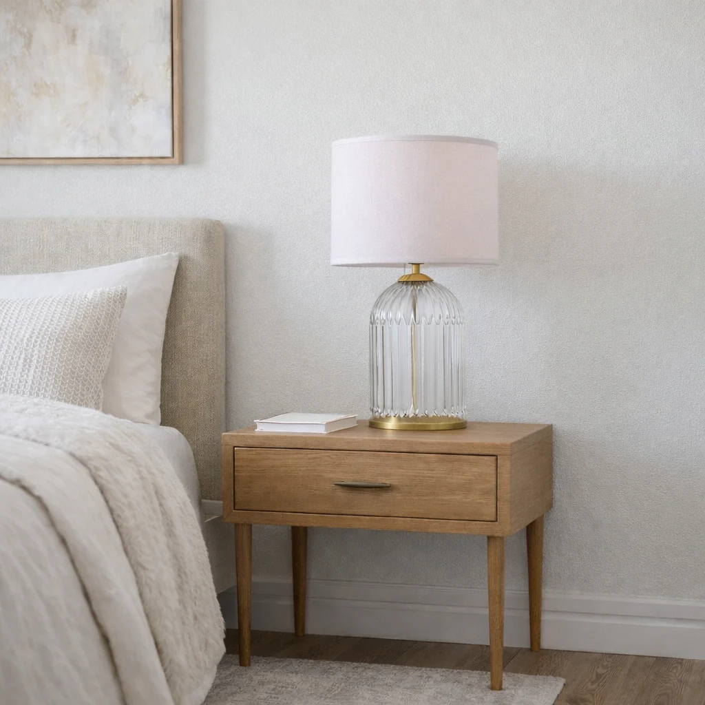 Nebulis Table Lamp Gold - Clear and Pink - Image 2