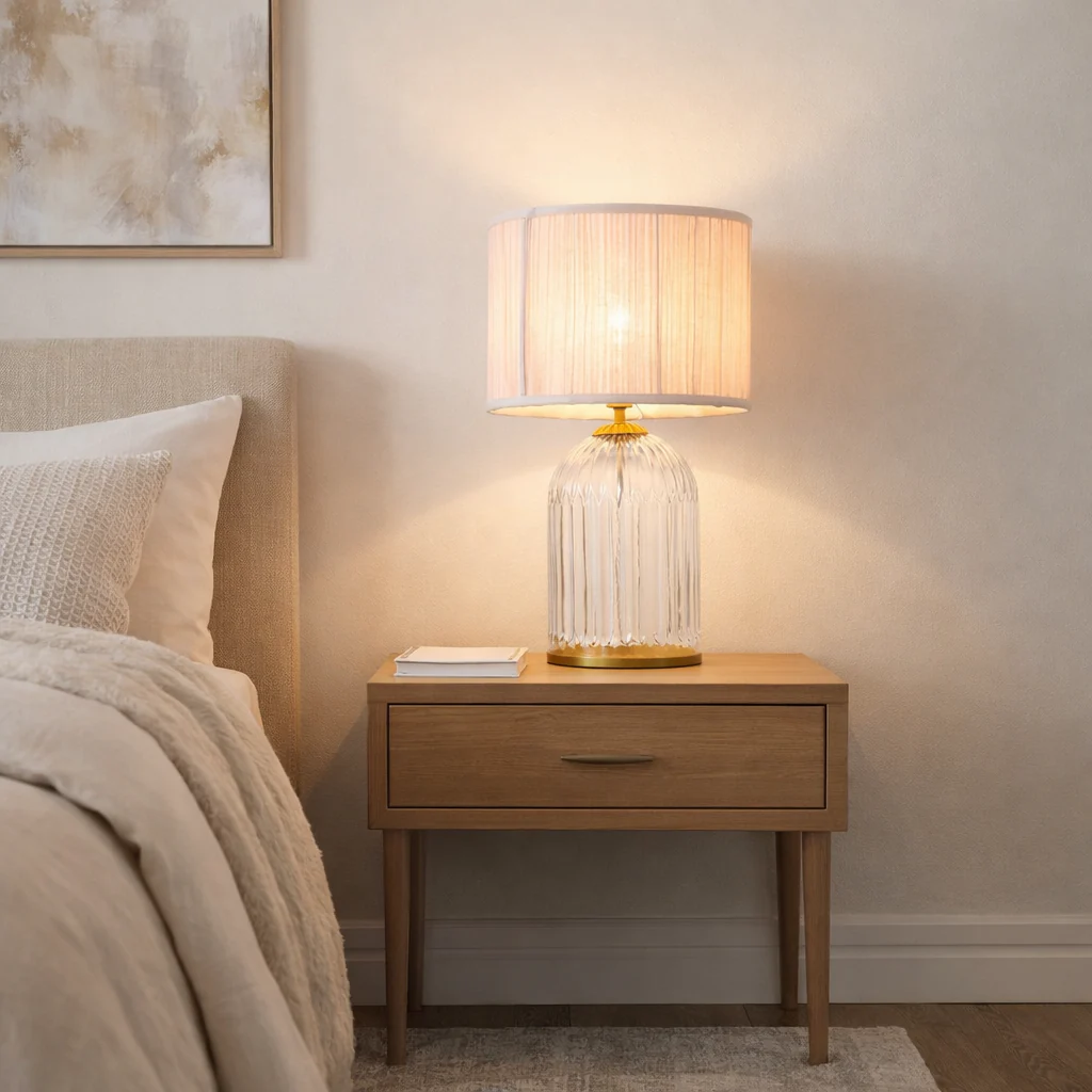 Nebulis Table Lamp Gold - Clear and Pink - Image 3