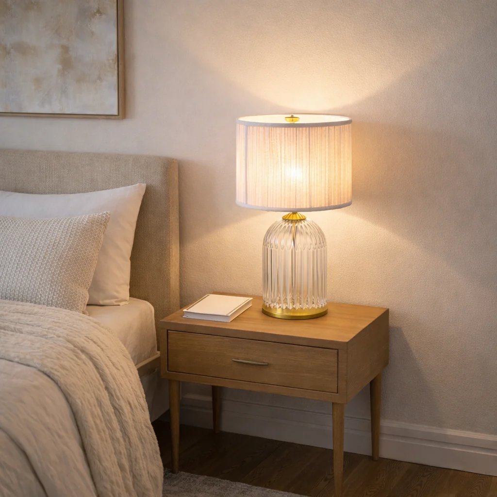 Nebulis Table Lamp Gold - Clear and Pink - Image 5