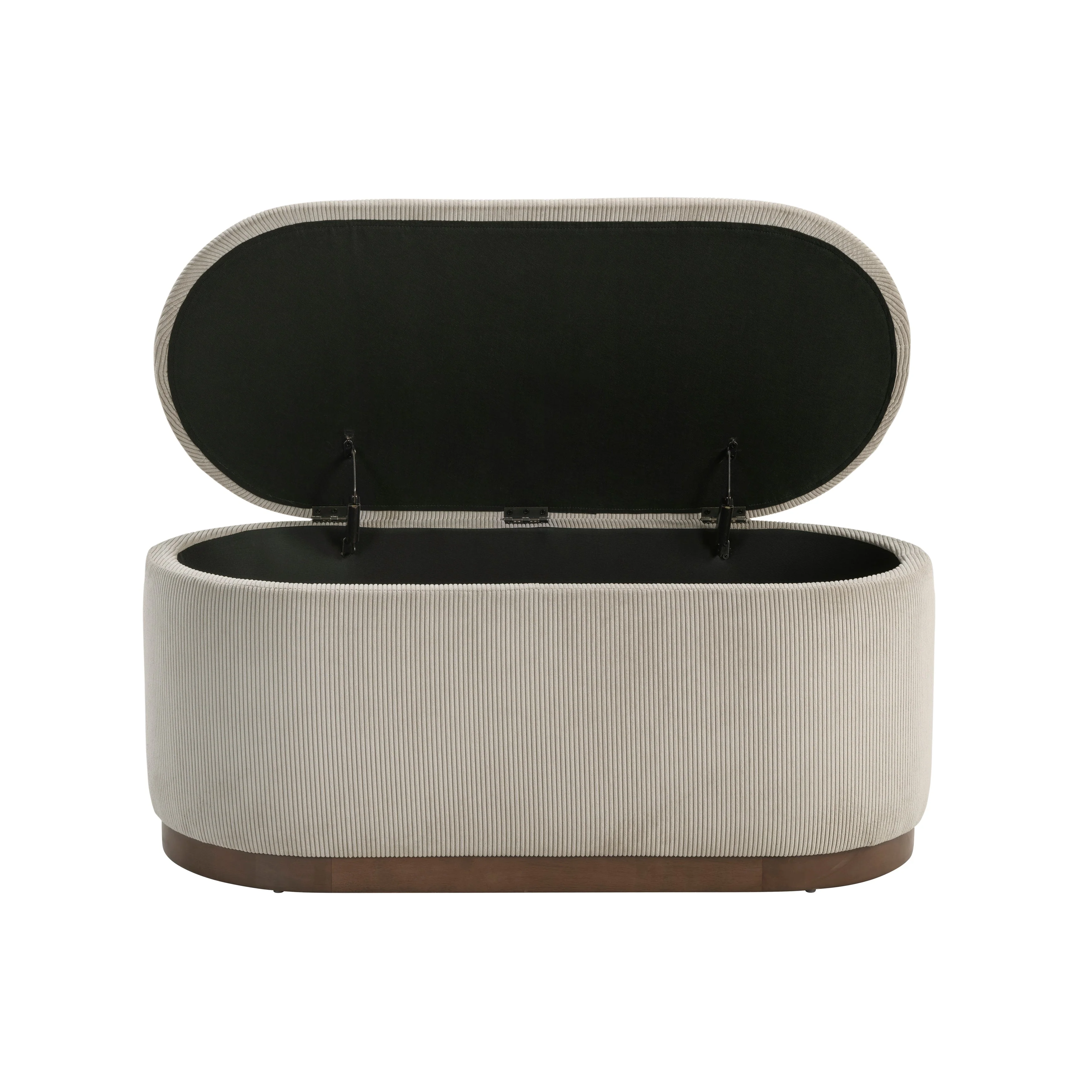 Nell Taupe Lift-Top Storage Bench - Image 4