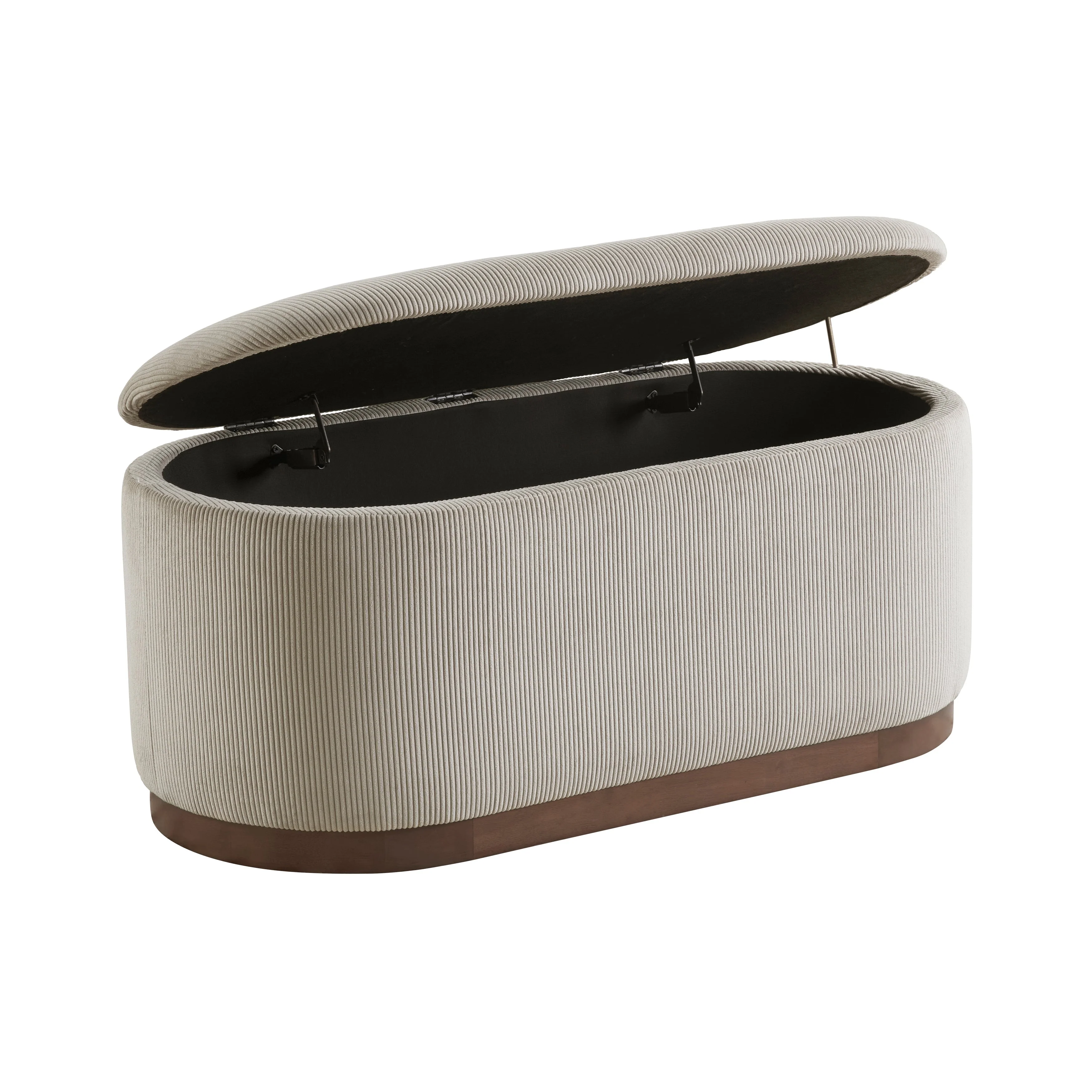 Nell Taupe Lift-Top Storage Bench - Image 5
