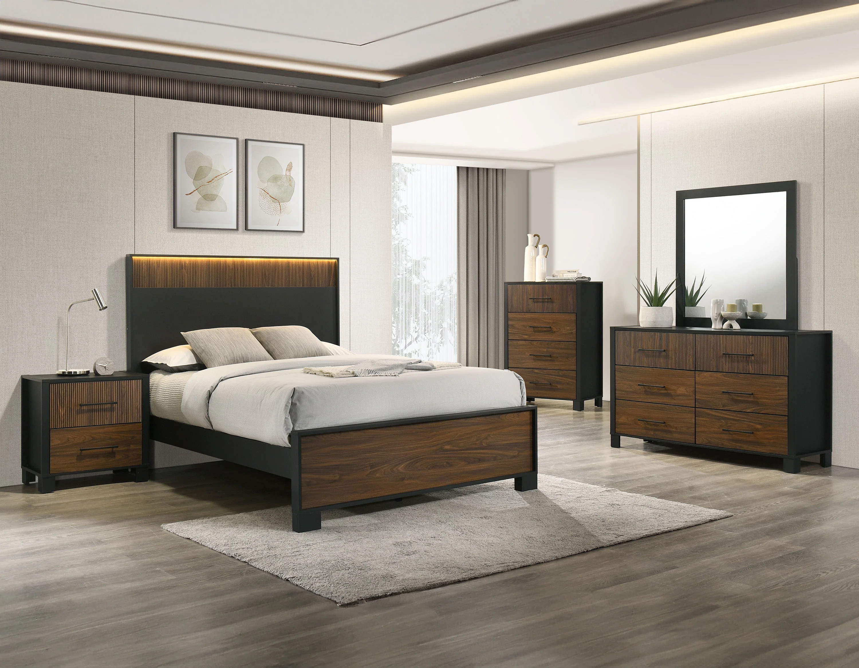 Nemy Brown/Black Dresser - Image 2