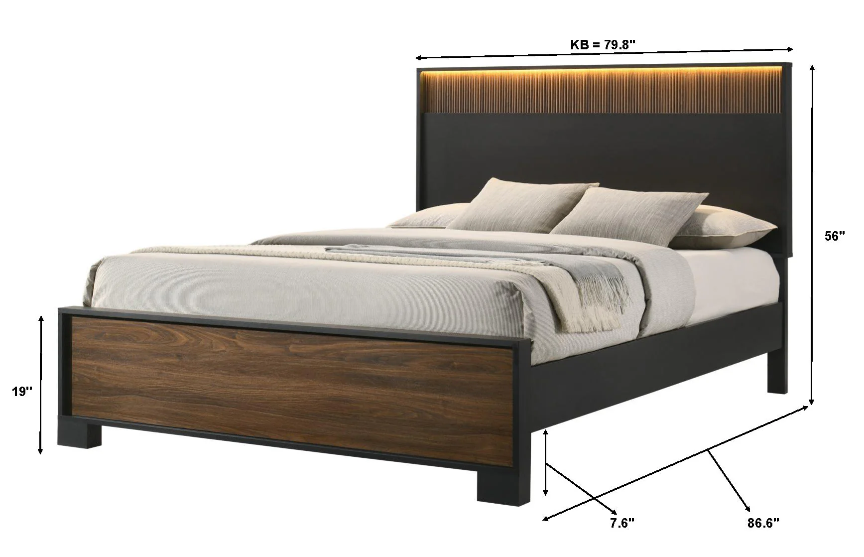 Nemy Brown/Black King Bed - Image 2