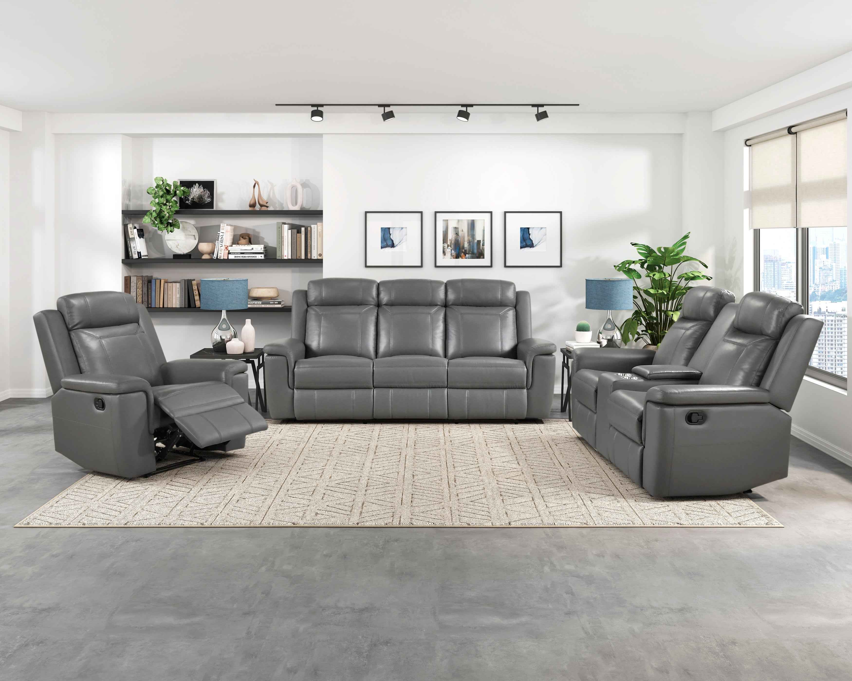 Nest Dark Gray Double Reclining Sofa - Image 5