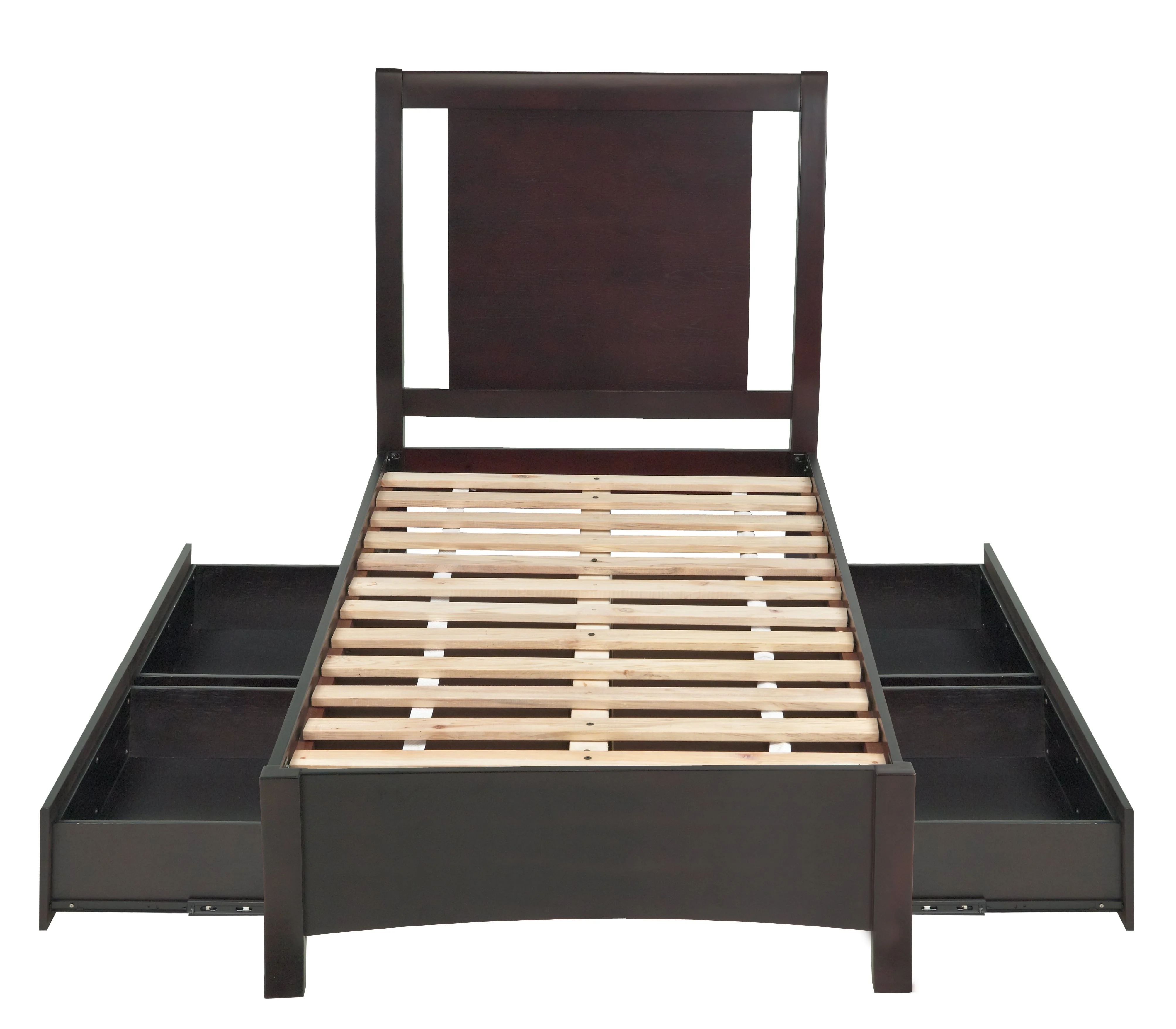 Nevis Eastern King Low Profile Storage Bed in Espresso - Image 10