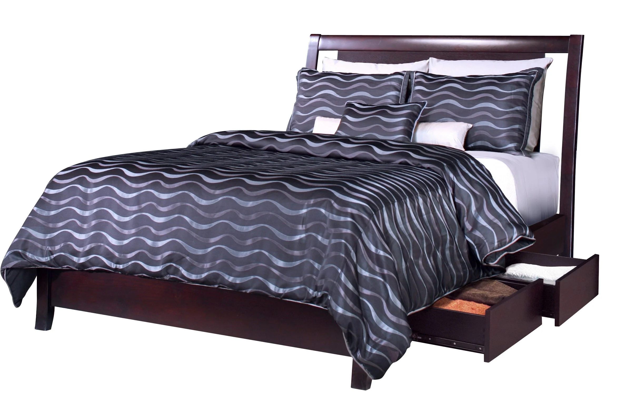 Nevis Eastern King Low Profile Storage Bed in Espresso - Image 6