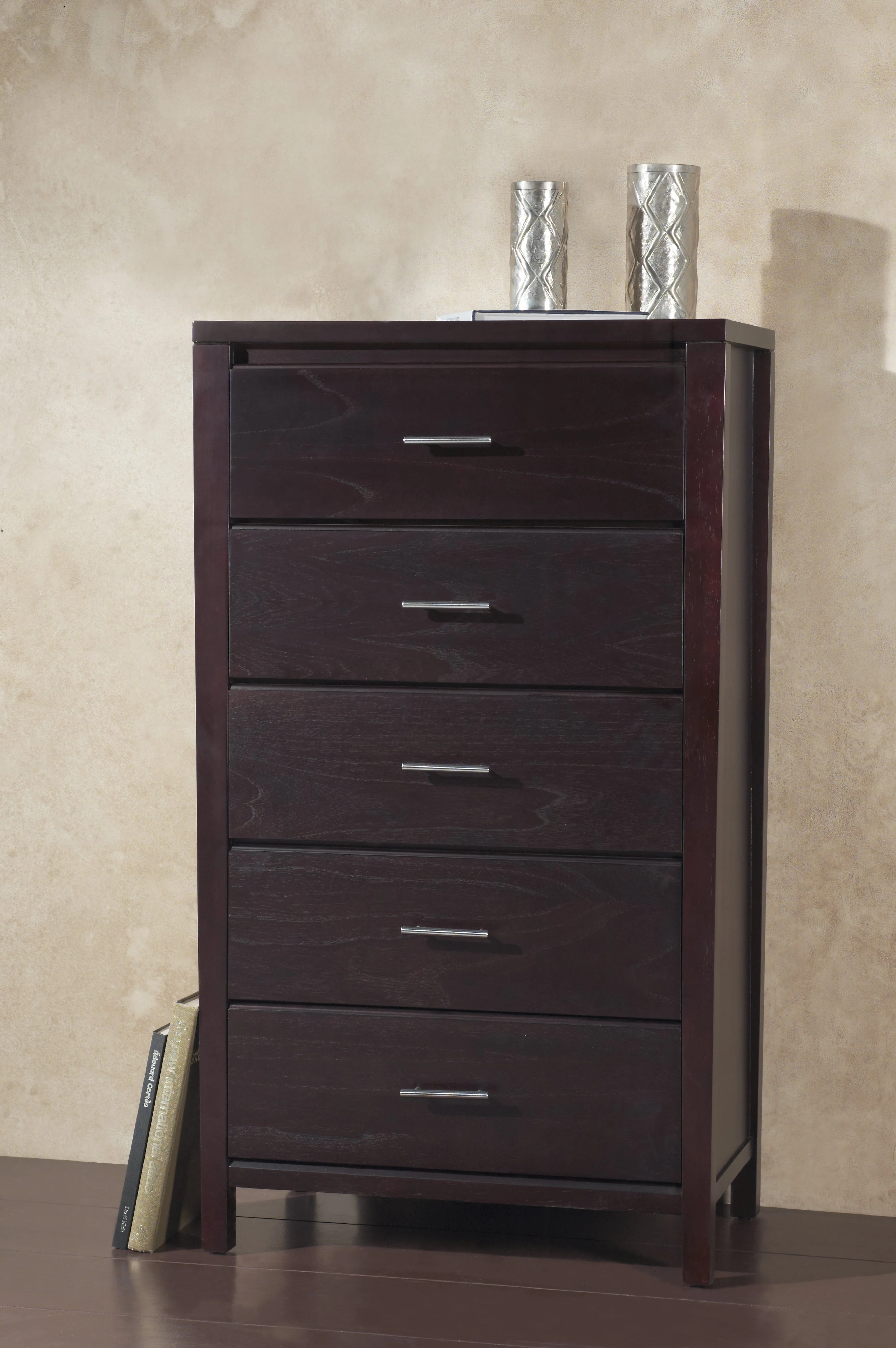 Nevis Five Drawer Chest in Espresso - Image 5