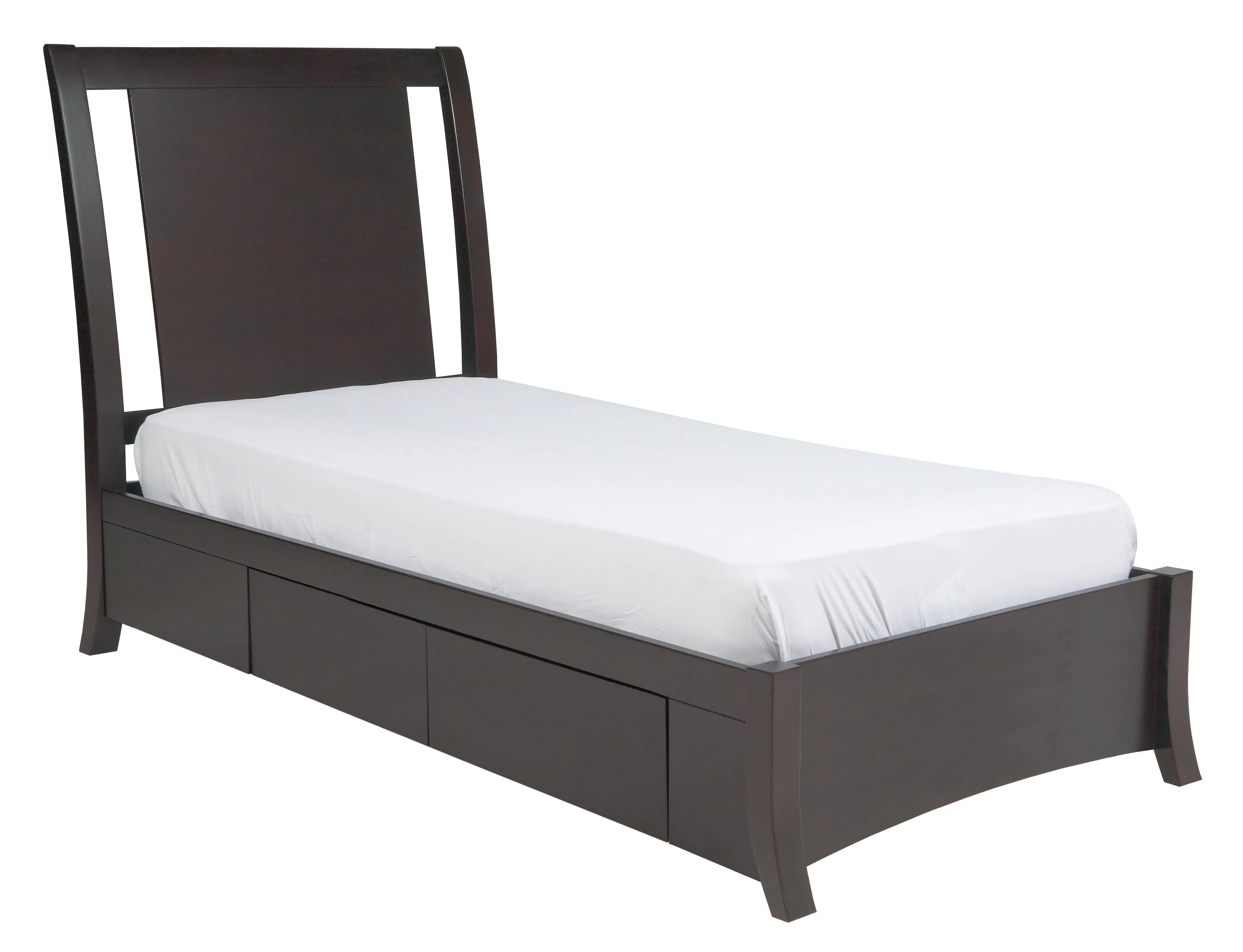 Nevis Twin Low Profile Storage Bed in Espresso - Image 7