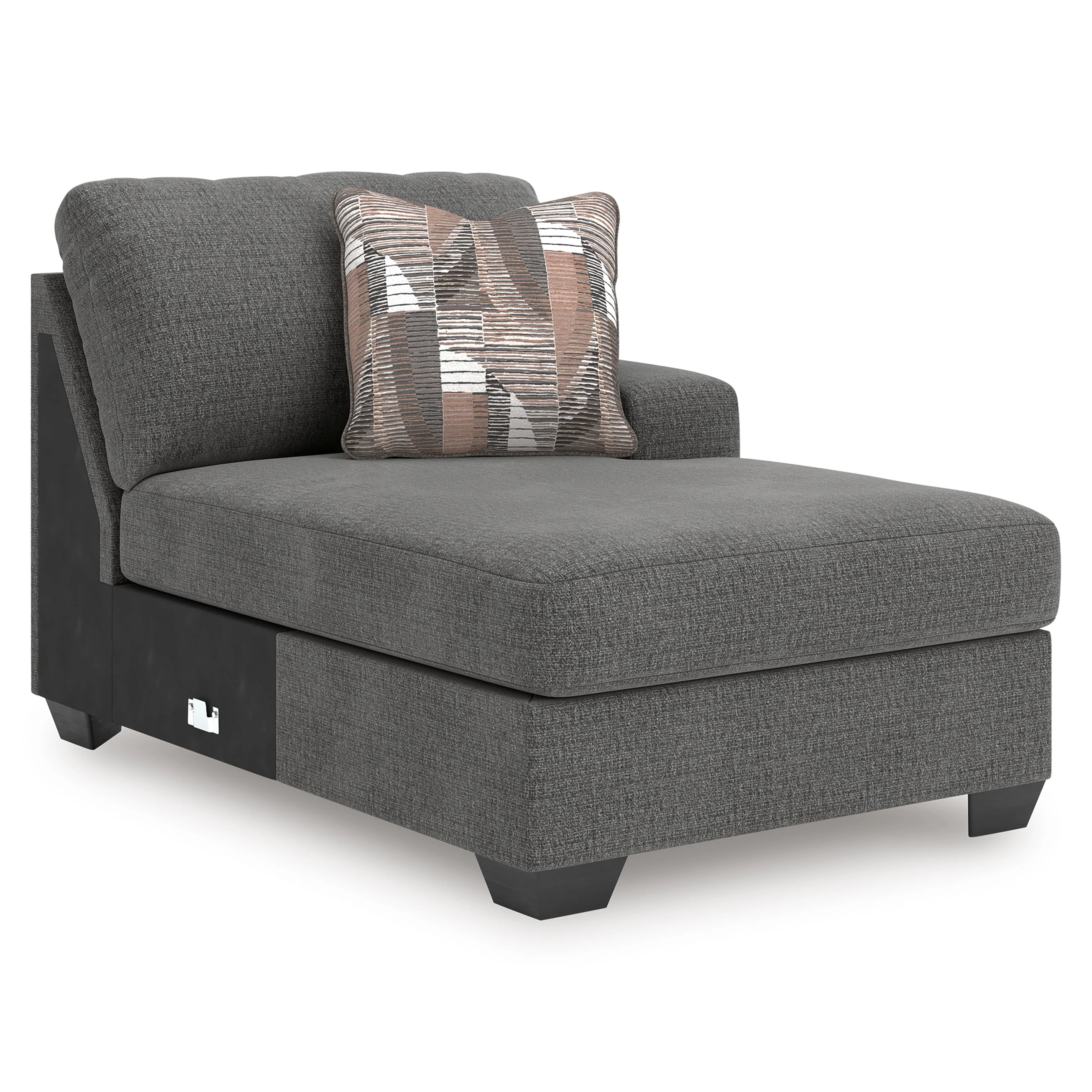 Newellen Greystone 3-Piece Double Chaise Sectional - Image 6