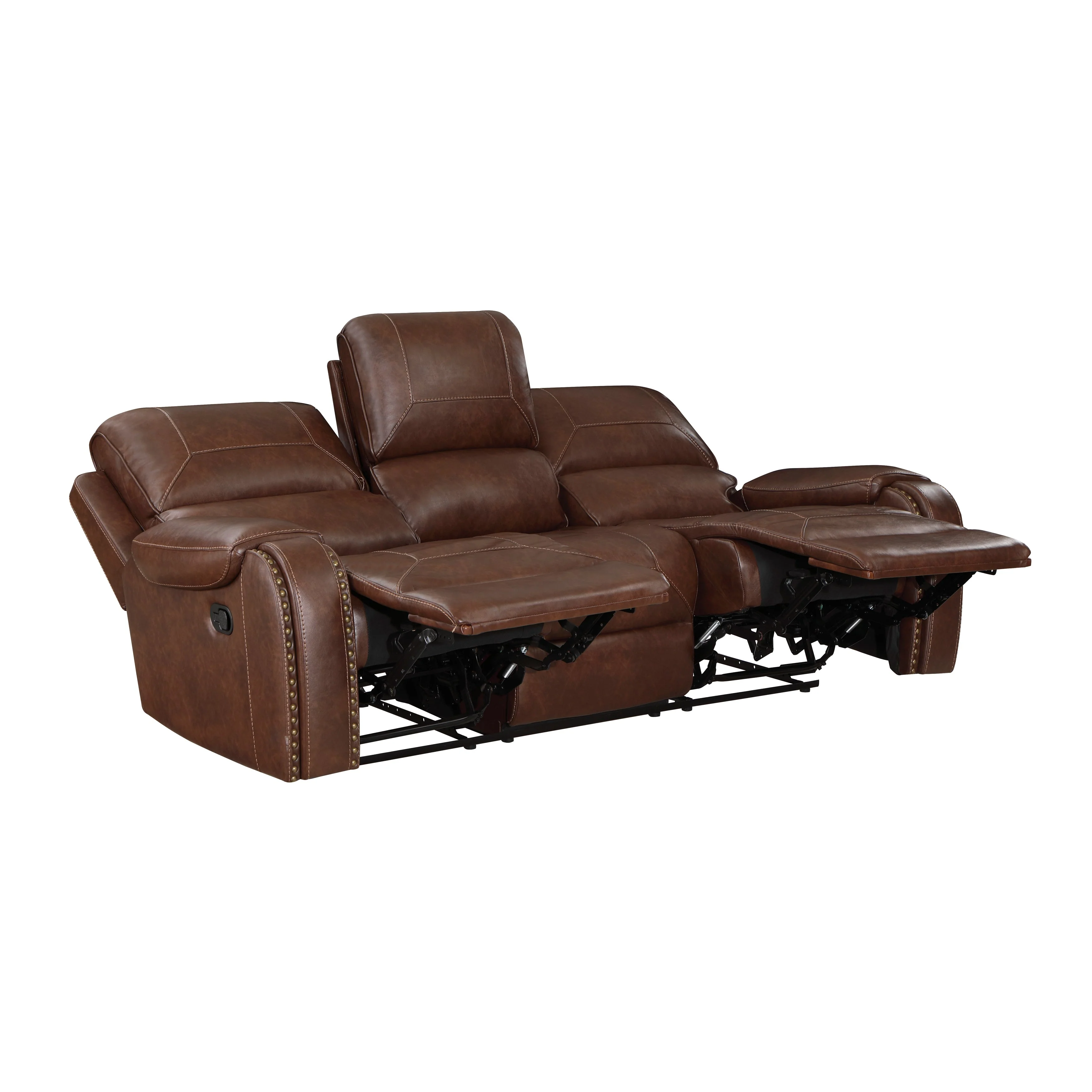 Newnan Brown Double Reclining Living Room Set - Image 5