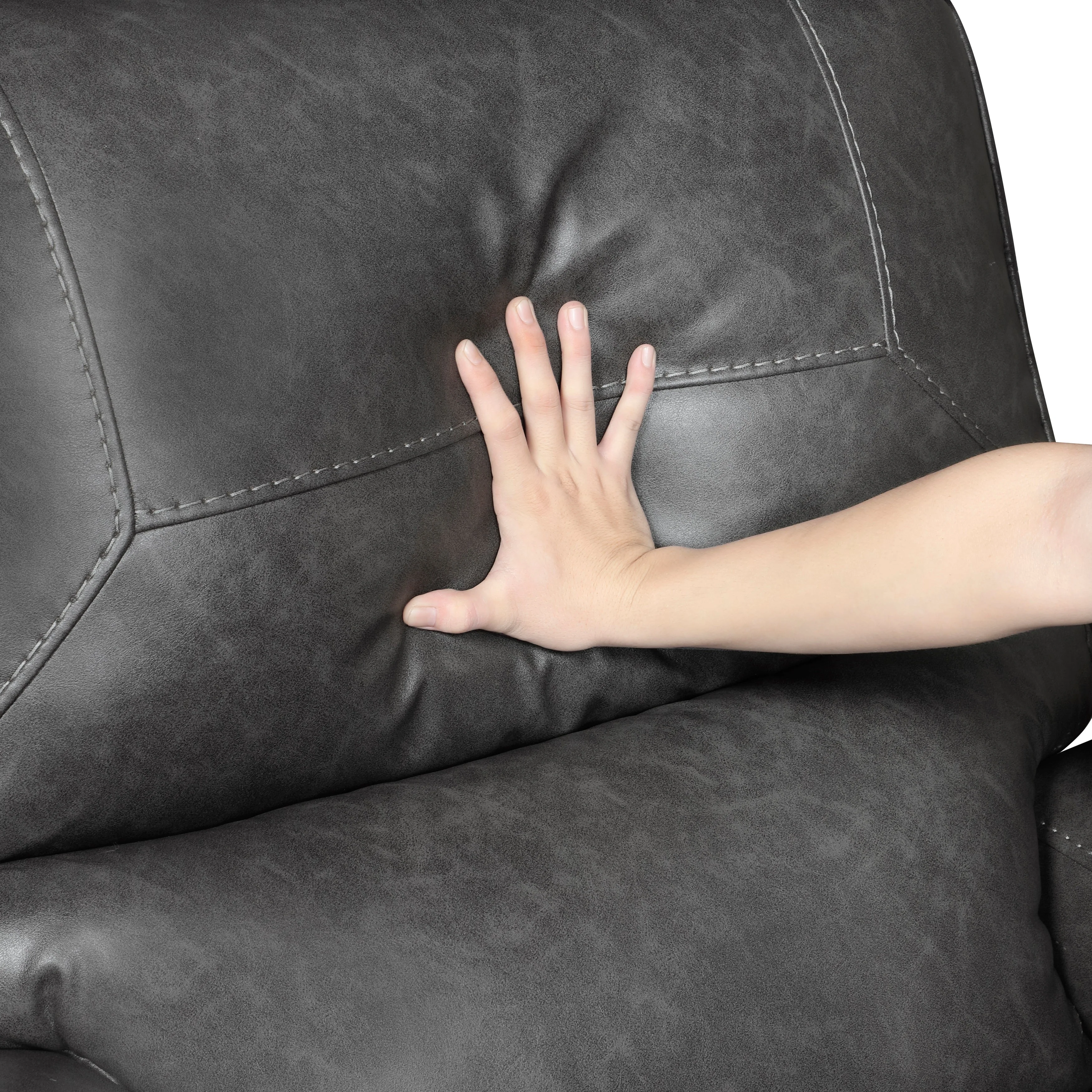 Newnan Gray Swivel Glider Reclining Chair - Image 12