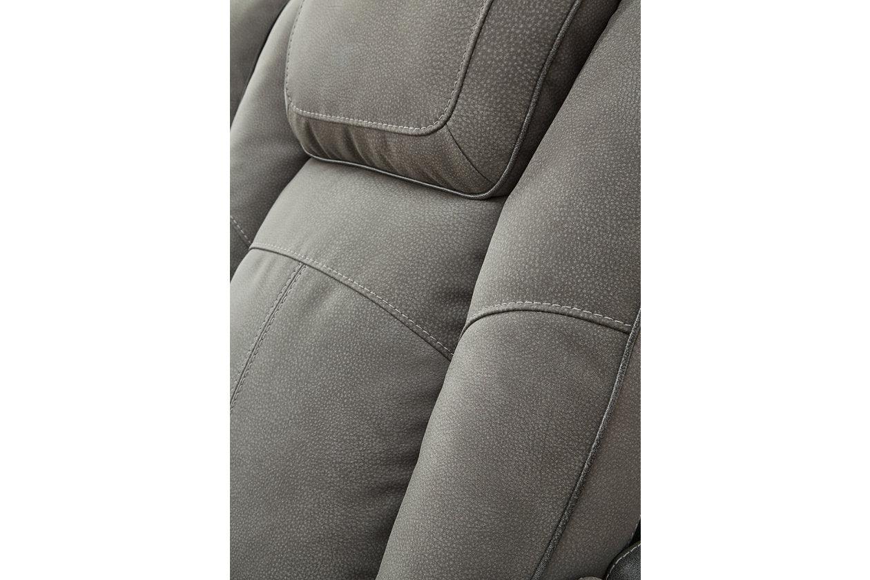 Next-Gen DuraPella Slate Fabric Dual Power Reclining Sofa - Image 8