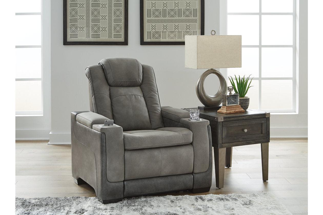 Next-Gen DuraPella Slate Performance Fabric Dual Power Recliner /ADJ Headrest - Image 14