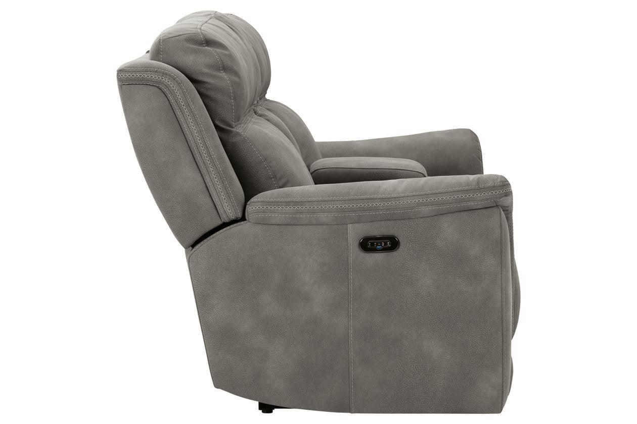 Next-Gen DuraPella Slate Dual Power Reclining Loveseat with Console - Image 5