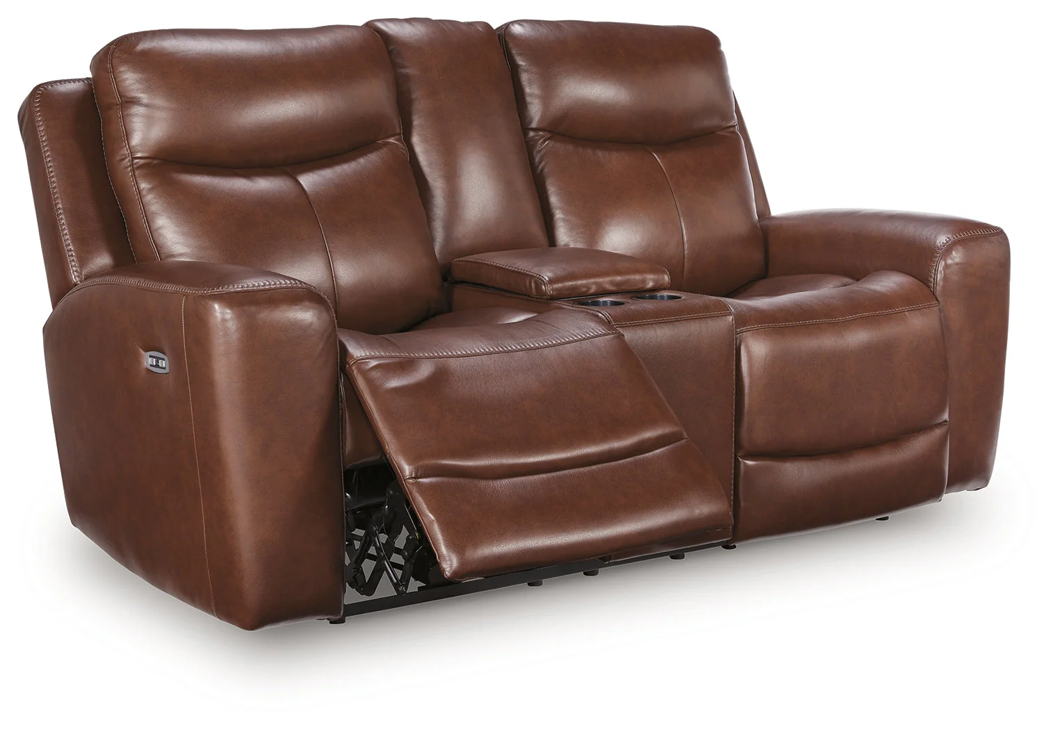 Next Move Mahogany Power Reclining Loveseat with Console - Image 3