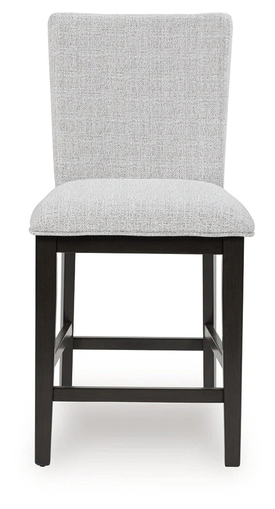 Neymorton Dark Grayish Brown Counter Height Barstool, Set of 2
