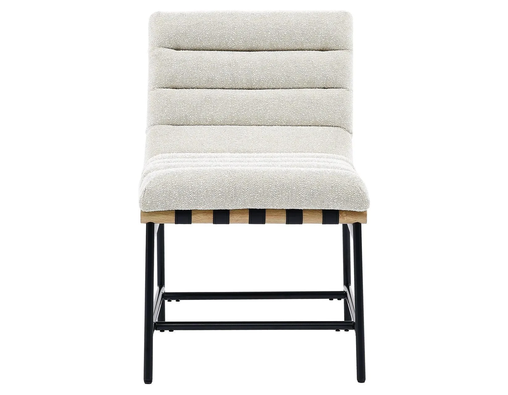 Nicco 20″ Side Chair, Eggshell Polyester Fabric - Image 2