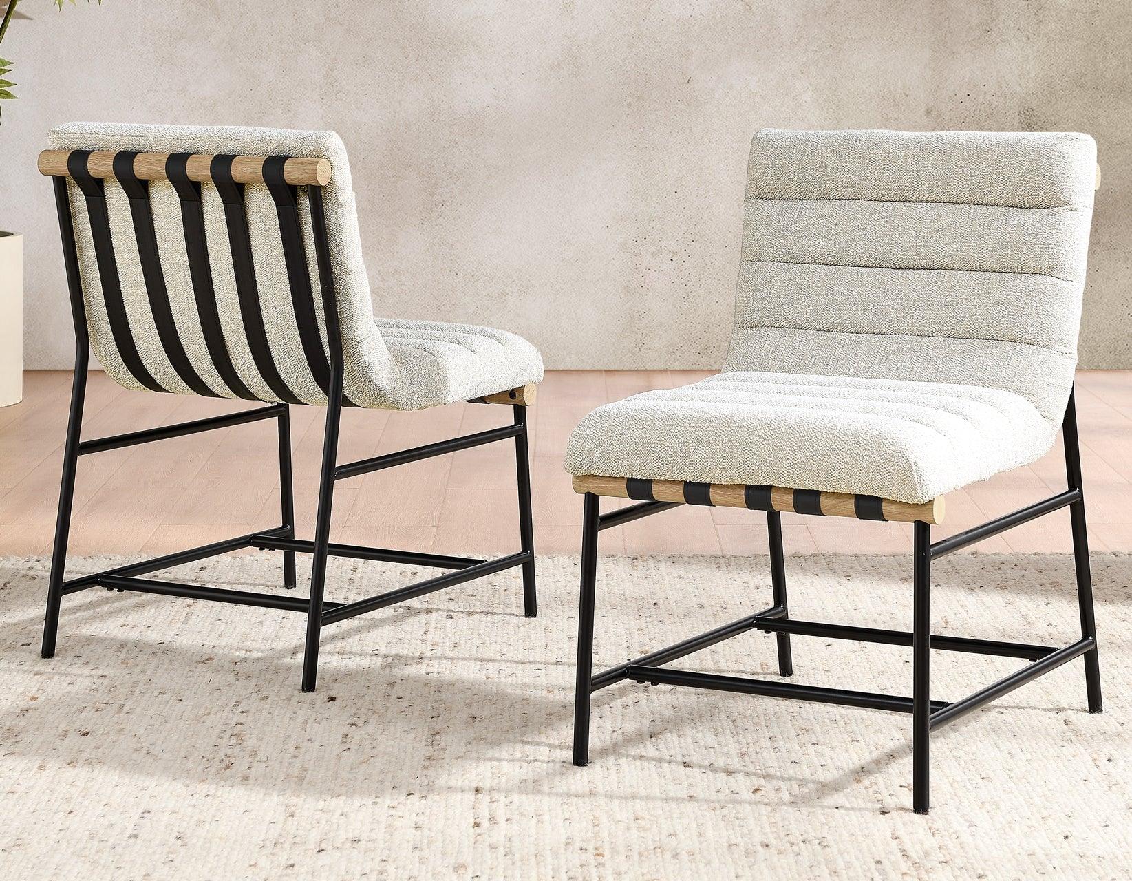 Nicco Side Chair Bucket Seat, Eggshell Fabric - Image 2