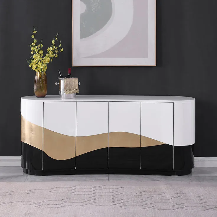 Nimbus White/Black Console Table - Image 3