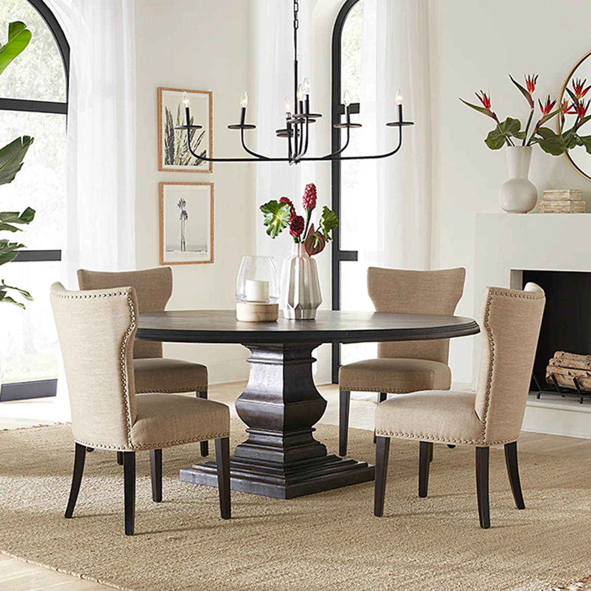Nimes 48" Round Dining Table in Vintage Brown - Image 7