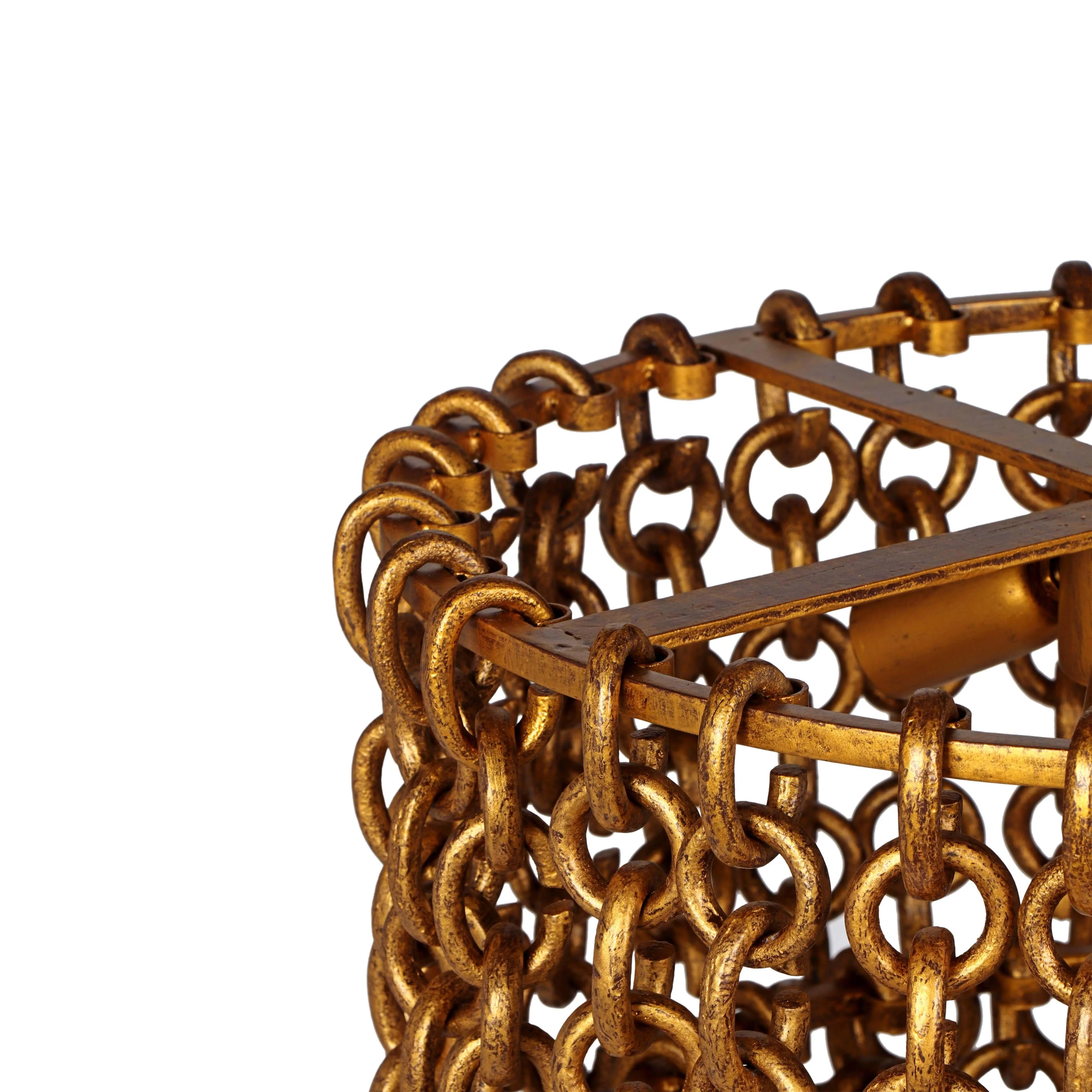 Nirsa Brass Chain Link 3-Tier Chandelier - Image 5