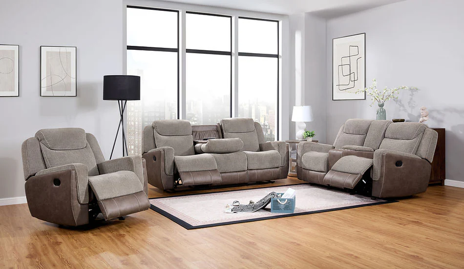 Nisa Brown Reclining Living Room Set