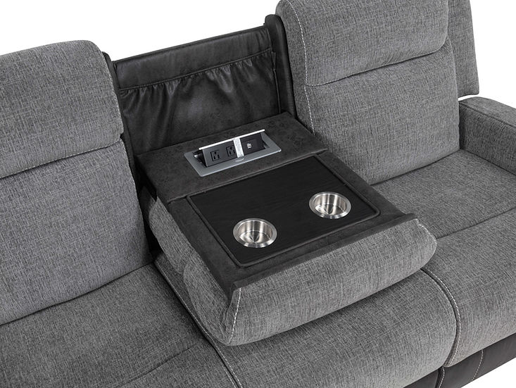 Nisa Grey Reclining Living Room Set - Image 2
