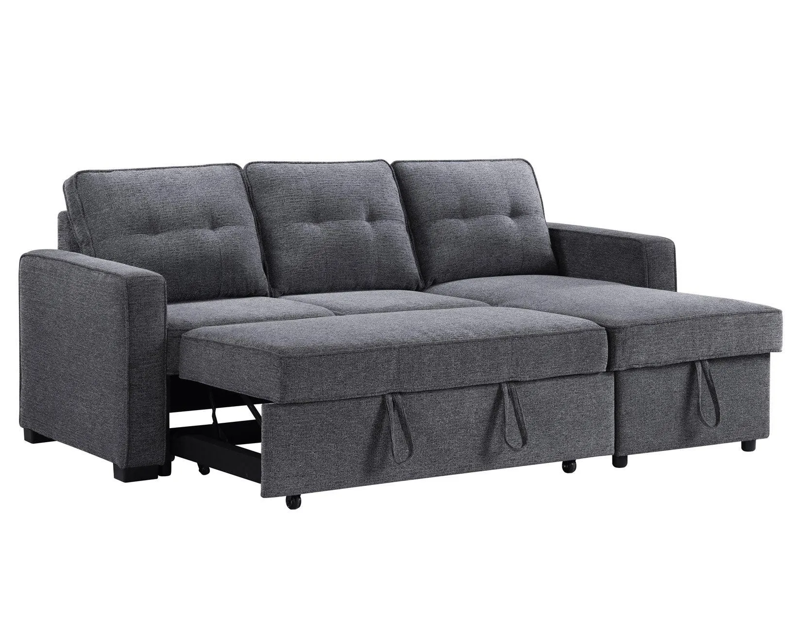 Noah Flippable, Convertible Storage Sleeper Chofa, Gray - Image 14