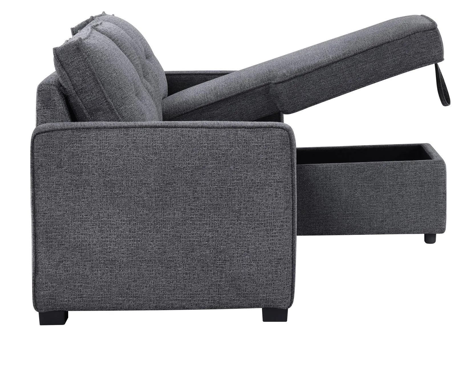 Noah Flippable, Convertible Storage Sleeper Chofa, Gray - Image 18