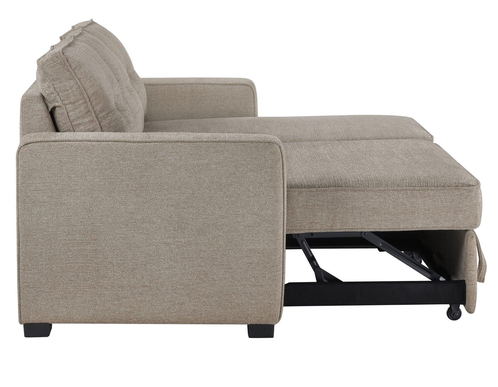 Noah Flippable, Convertible Storage Sleeper Chofa, Tan - Image 16