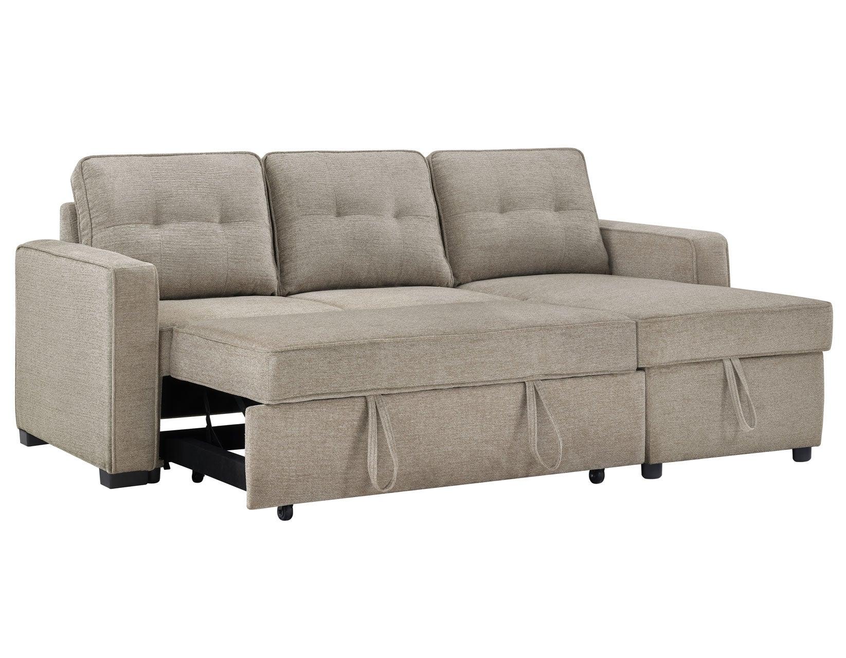 Noah Flippable, Convertible Storage Sleeper Chofa, Tan - Image 20