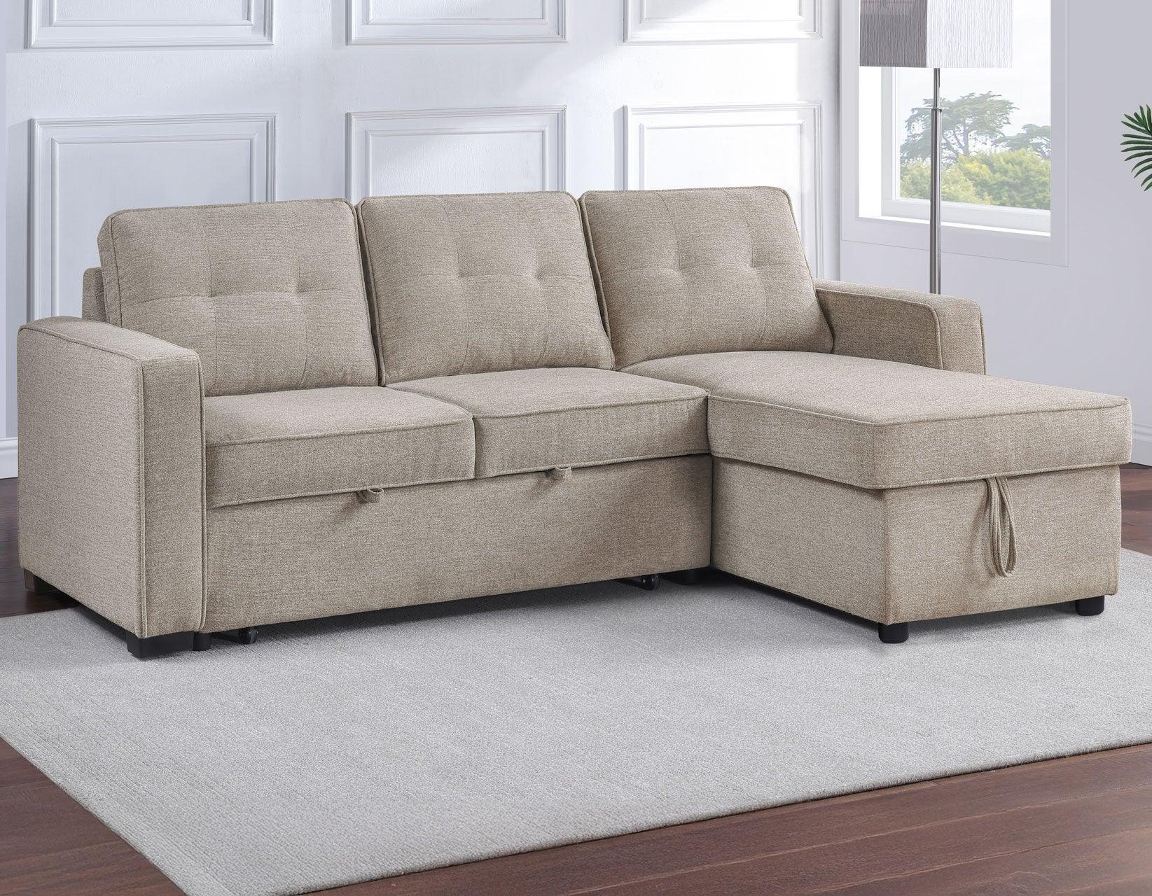 Noah Flippable, Convertible Storage Sleeper Chofa, Tan - Image 28
