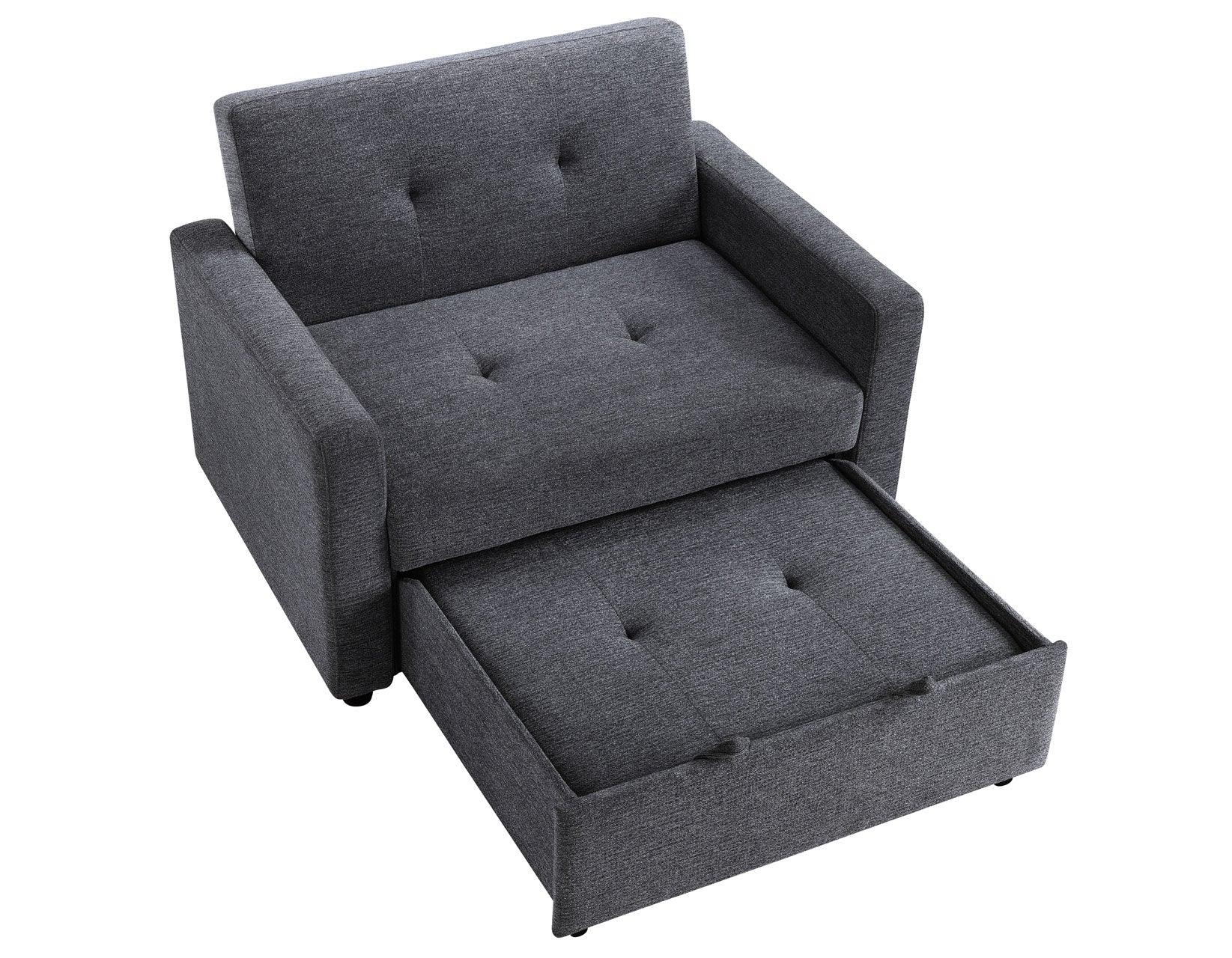 Noah Gray Convertible Sleeper Chair - Image 9