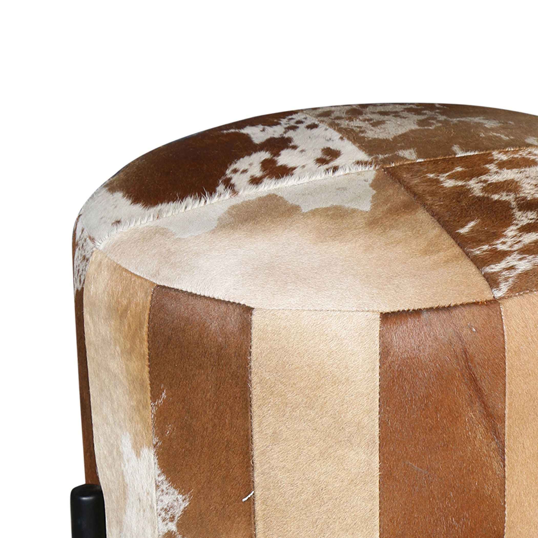 Nola 20" Stool in Brown Hair on Hide - Image 6
