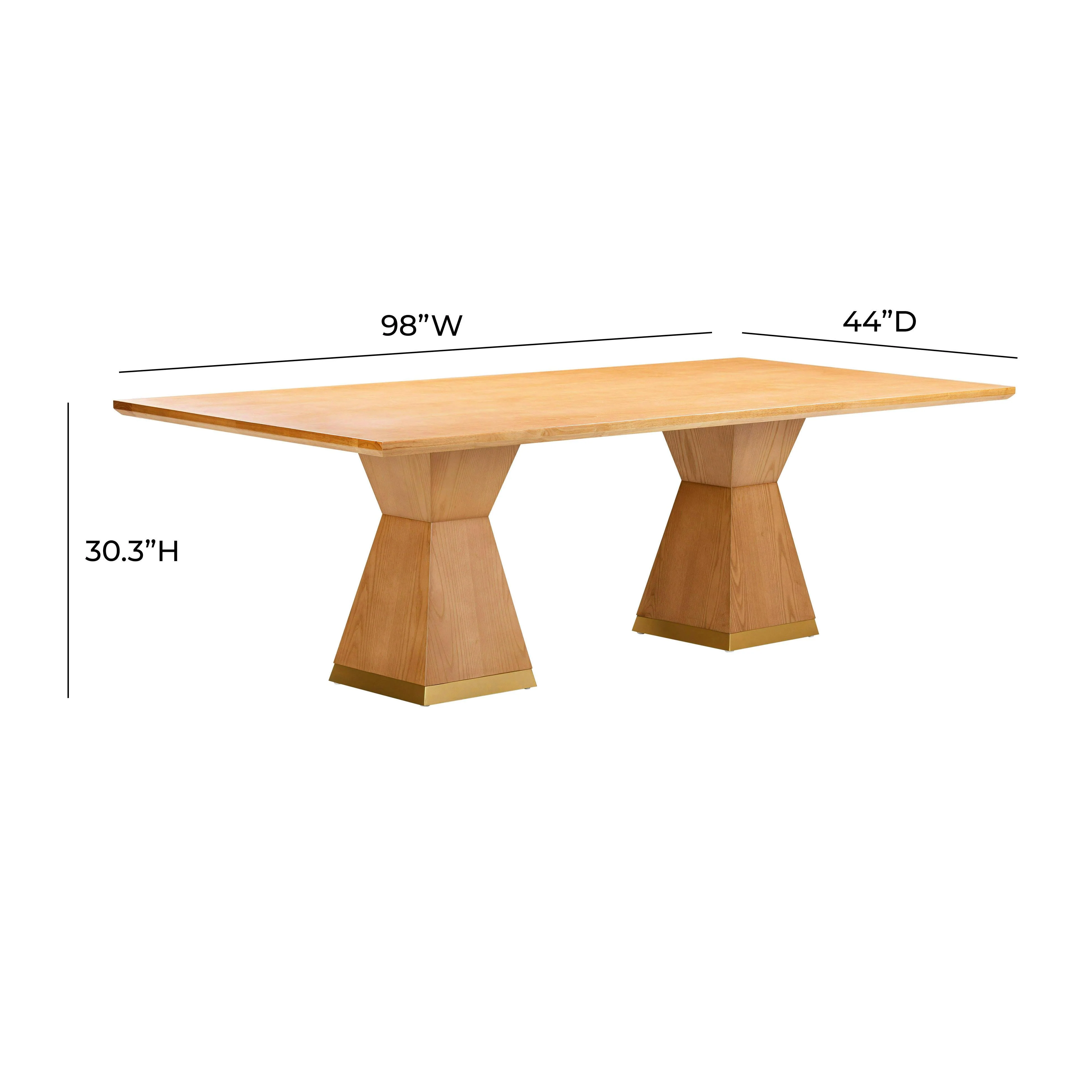 Nolan Wood 98" Rectangular Dining Table - Image 7