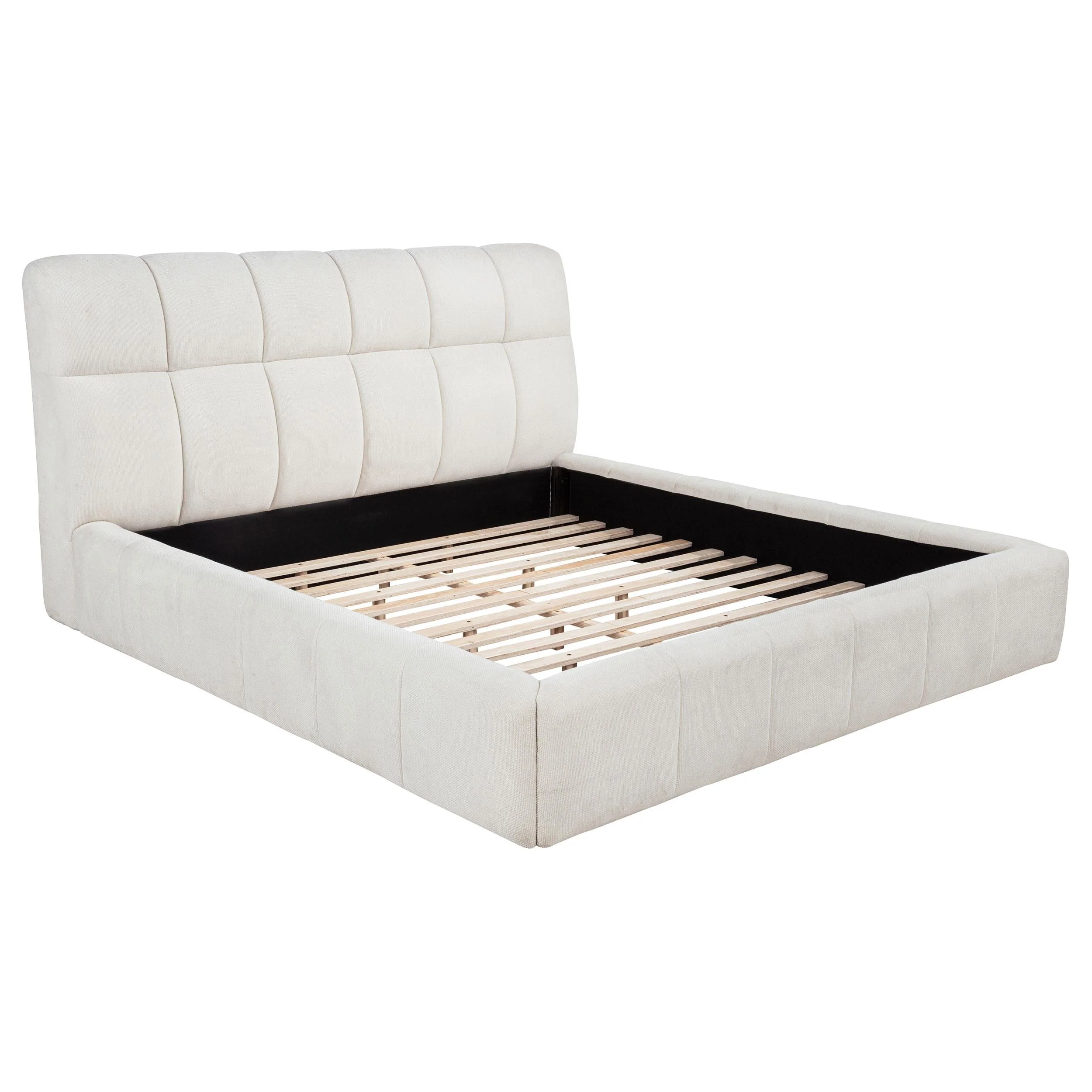 Nollet Cream 48-inch Upholstered California King Platform Bed - Image 3