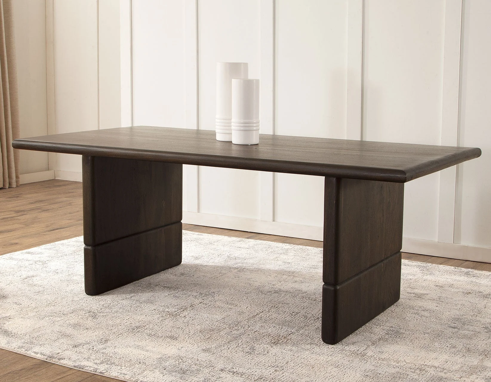 Norvell Dark Espresso Solid Wood 78″ Table - Image 2