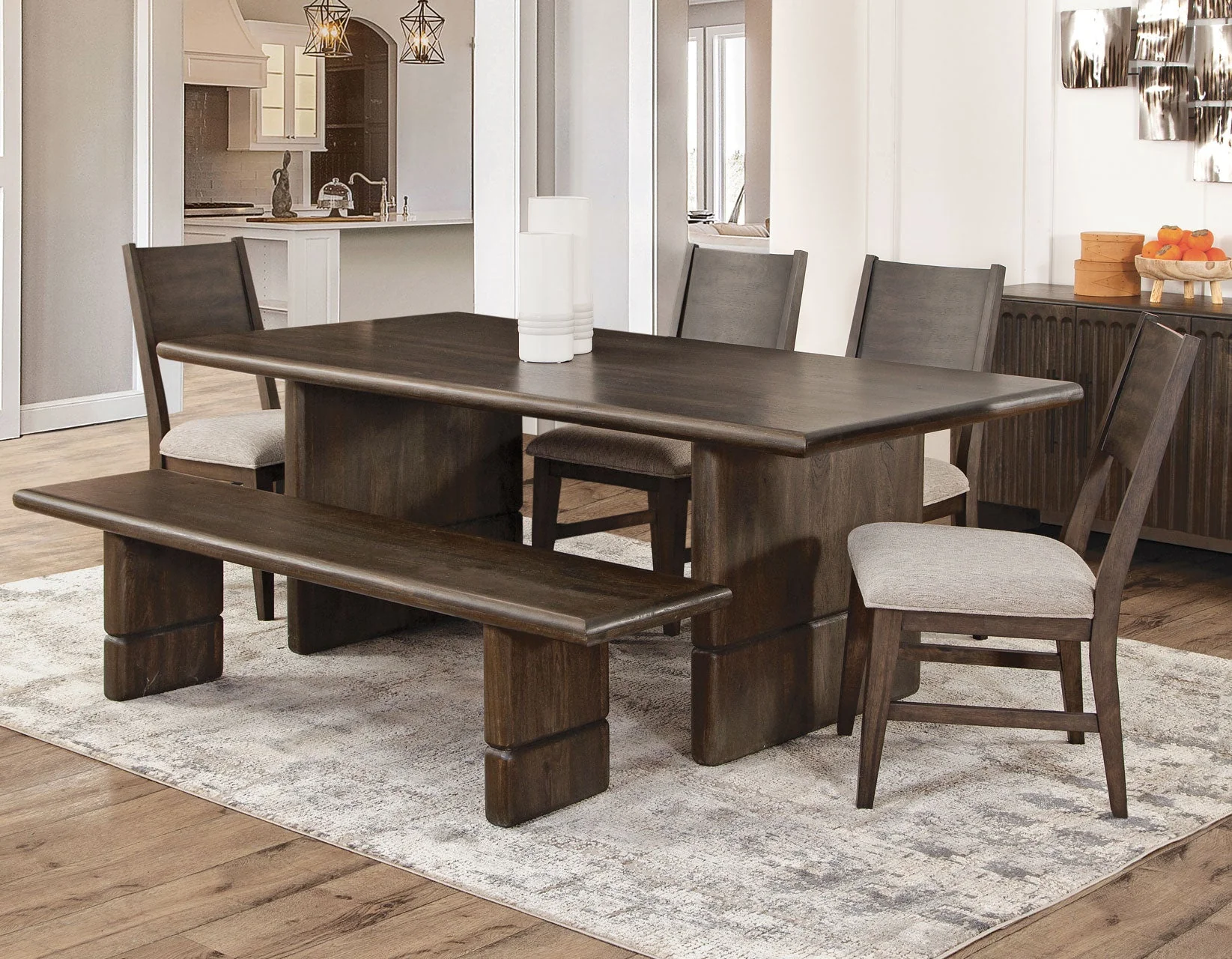 Norvell Dark Espresso Solid Wood 78″ Table - Image 7