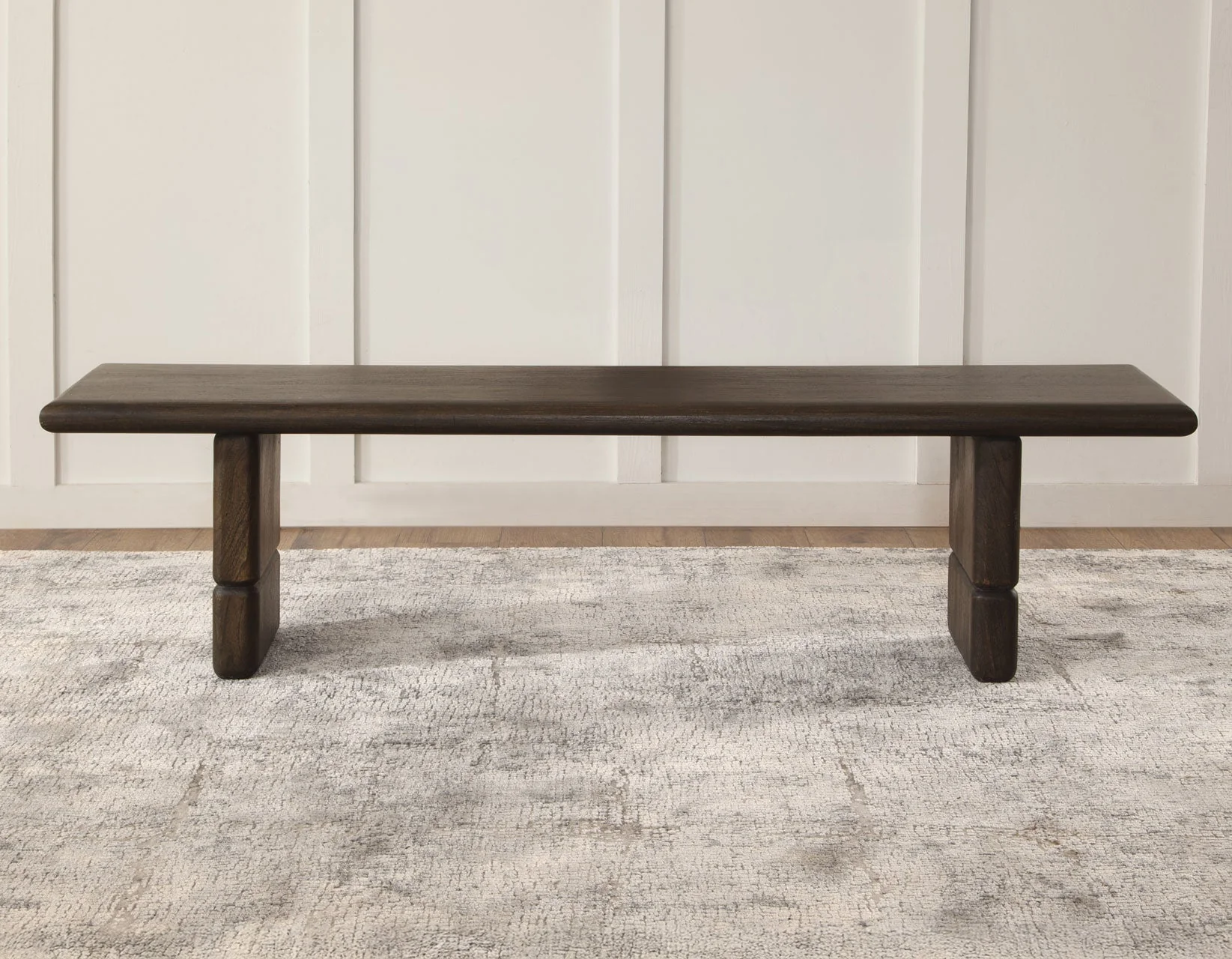 Norvell Dark Espresso Solid Wood Bench