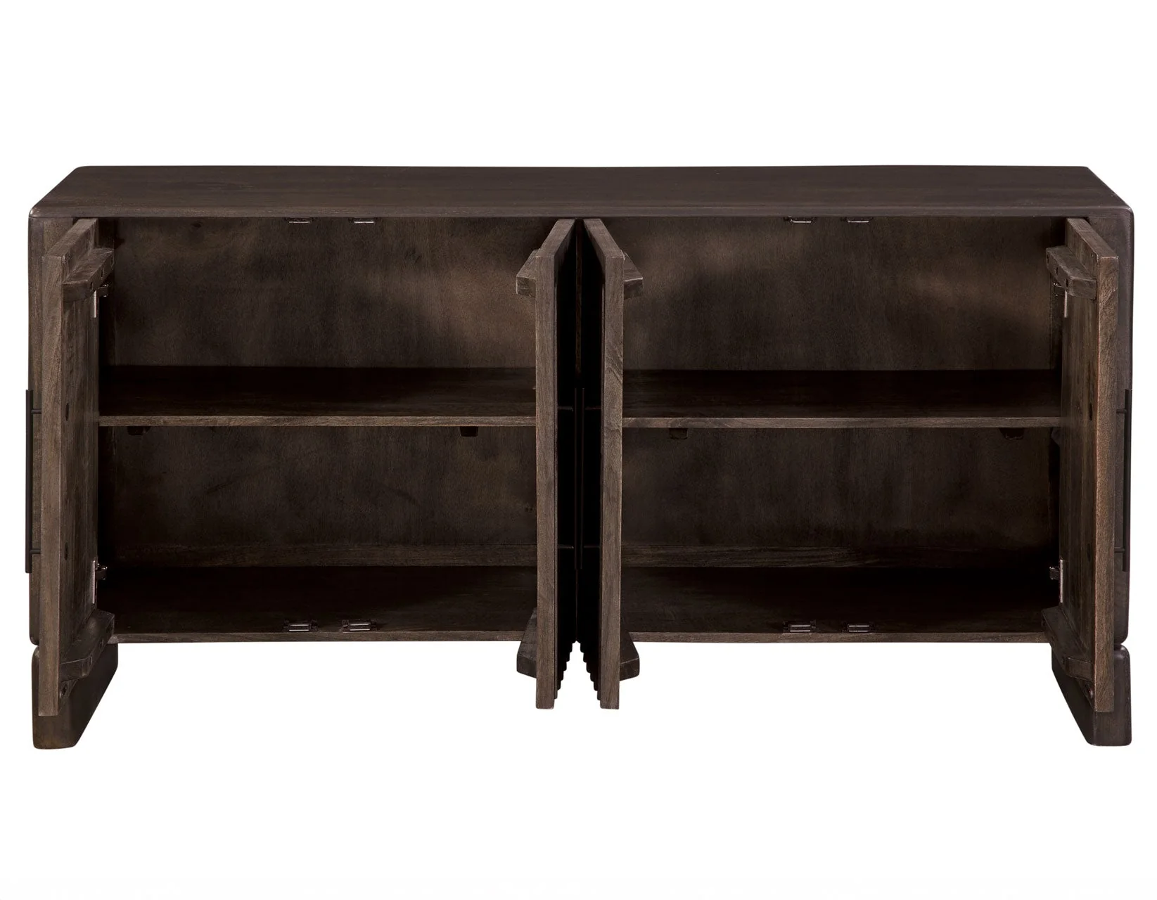 Norvell Dark Walnut 4-Door Sideboard - Image 4