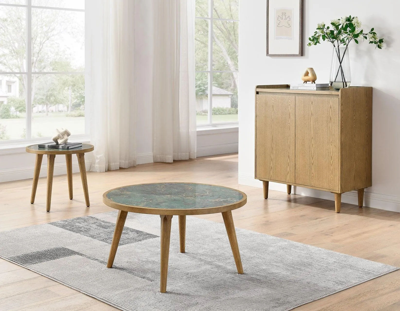 Novato Sintered Stone 3-Piece Table Set - Image 8