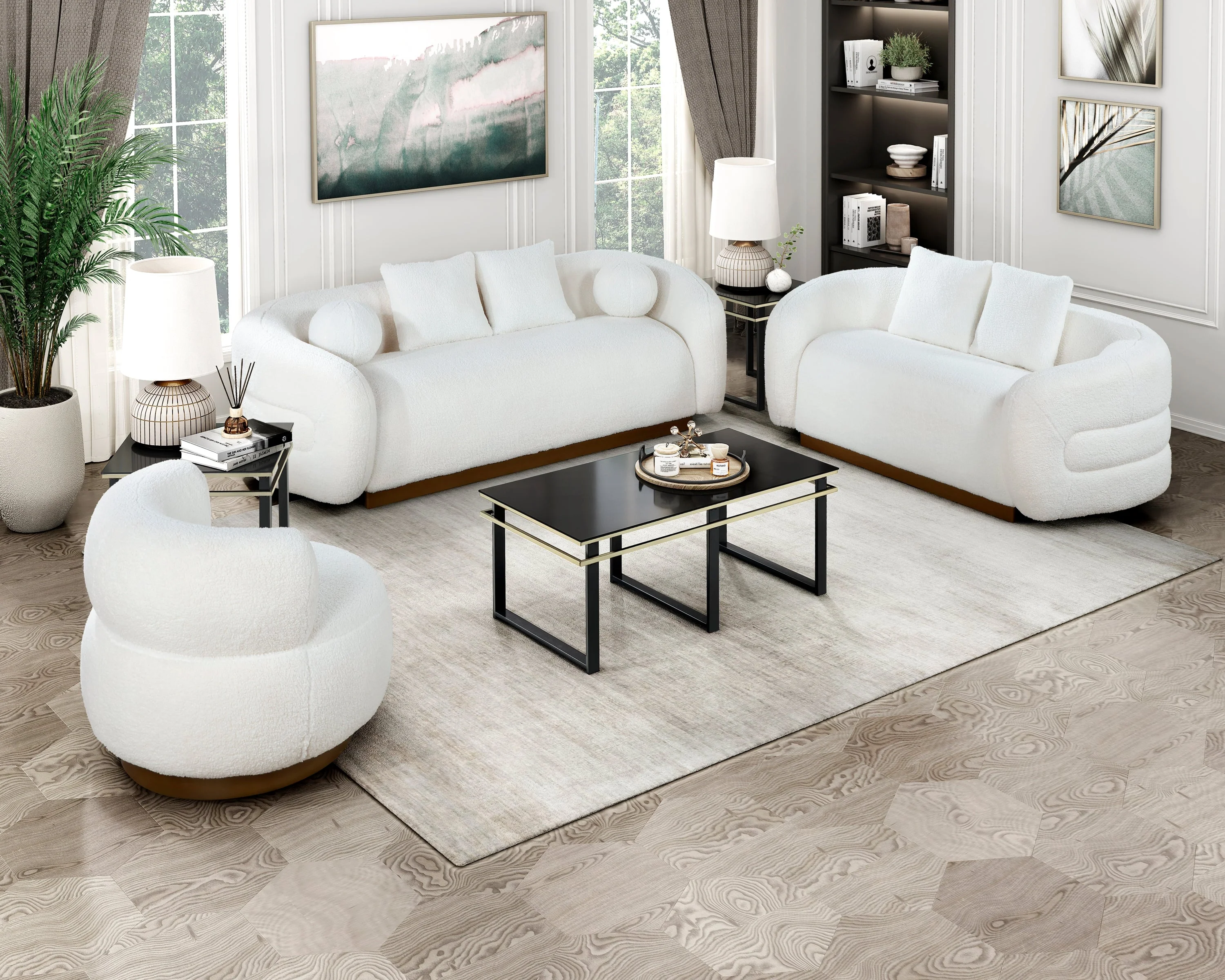 Novella White Swivel Chair - Image 7