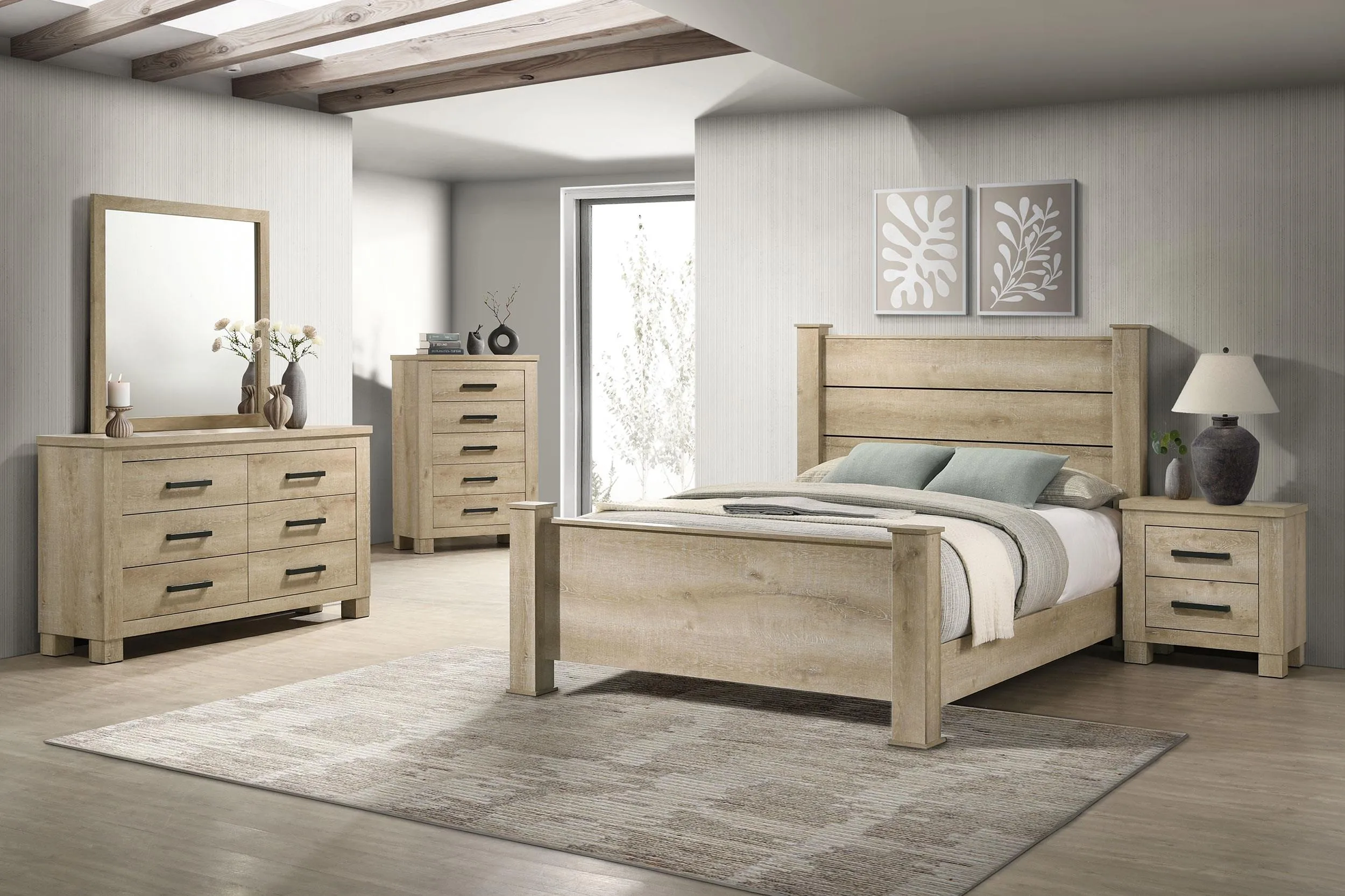 Oakglen Weathered Oak 6-drawer Bedroom Dresser - Image 13