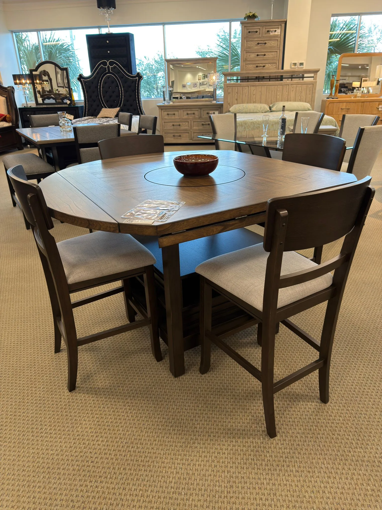 Oakly Brown Round and Square Counter Height Dining Set - Image 5
