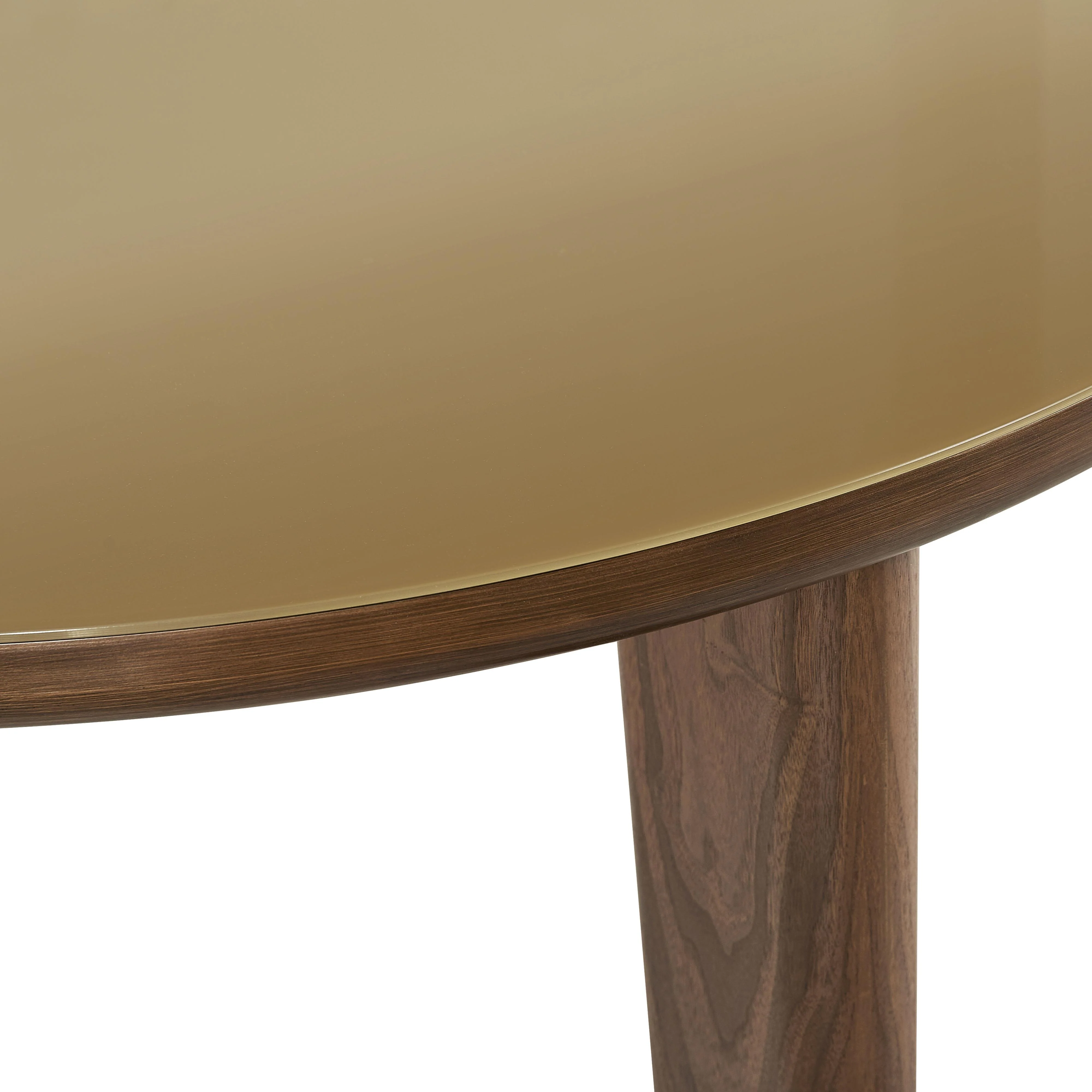 Oani Walnut and Glass 51" Round Dining Table - Image 4